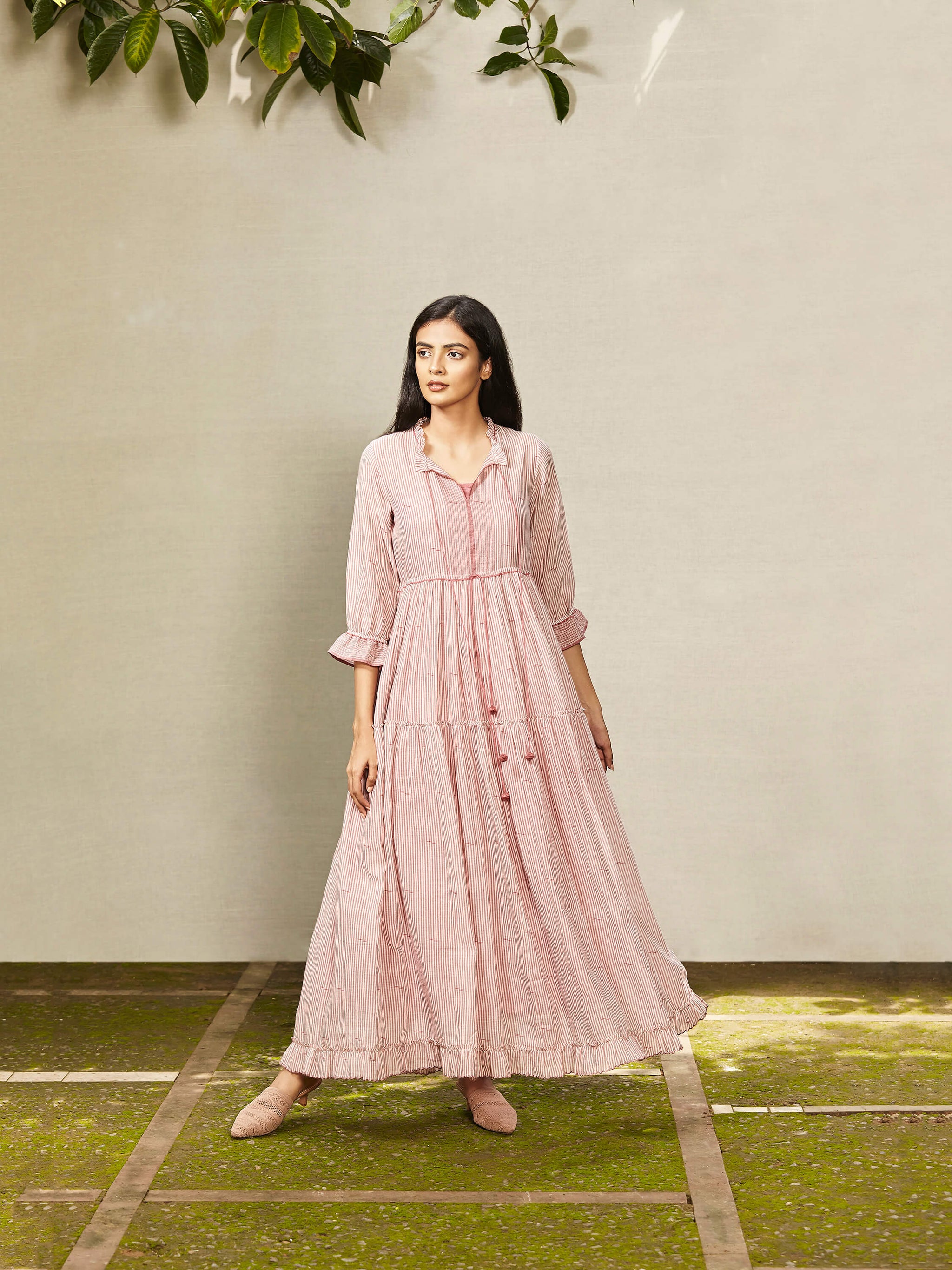 chinese dress ladies Long Maxi Dress for Women Floral Printed Indian Handblcok Printed Cotton  Dress M to XXL Nightwear Dresses (B. Pink, L) at Amazon Women's Clothing  store