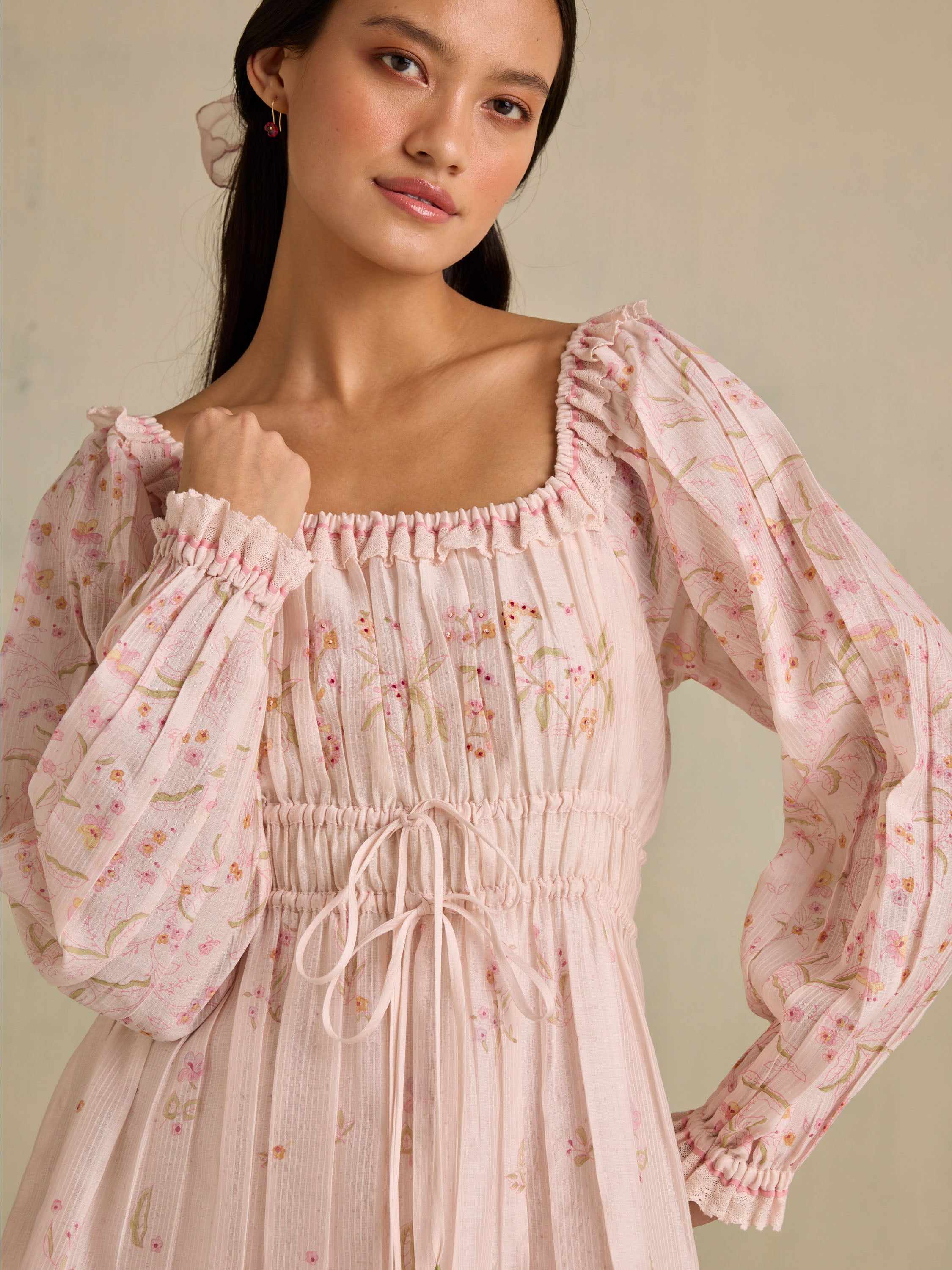 Vivacity Shirred Dress