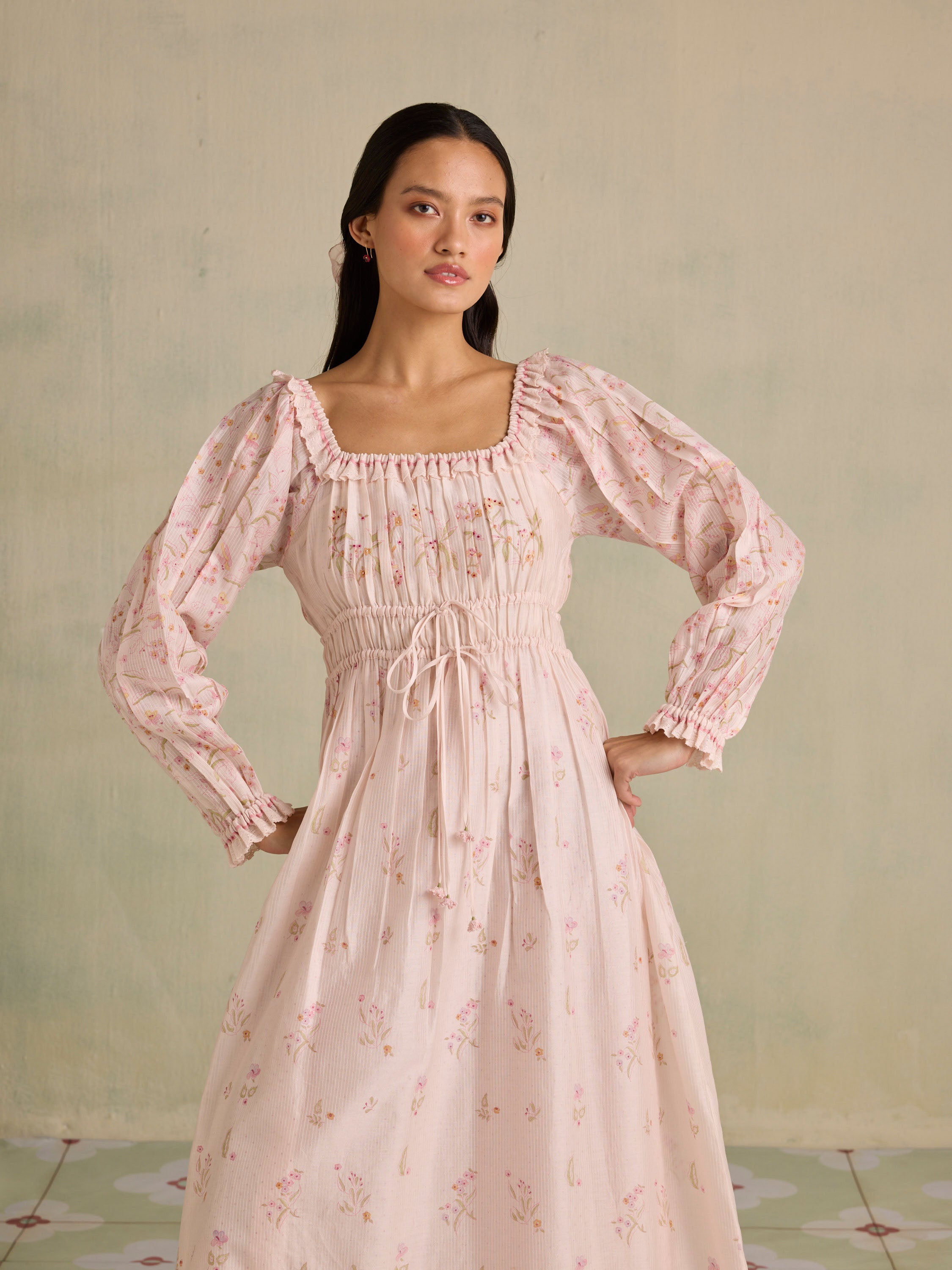 Vivacity Shirred Dress