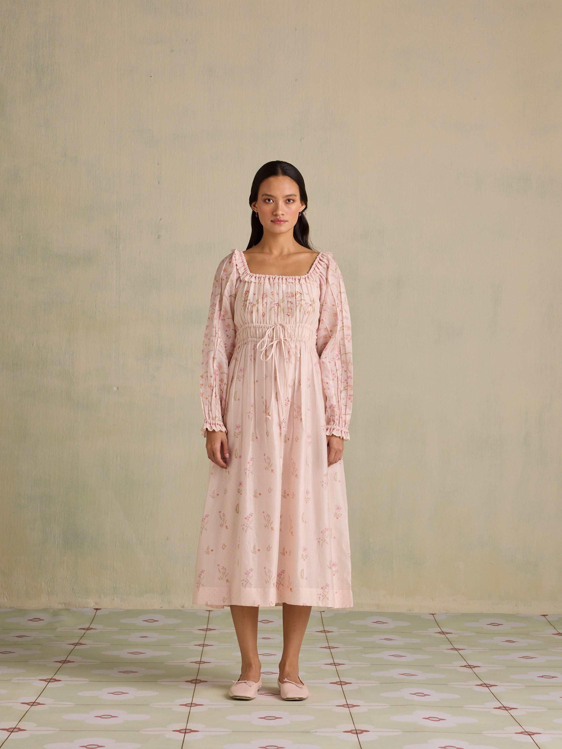 Vivacity Shirred Dress