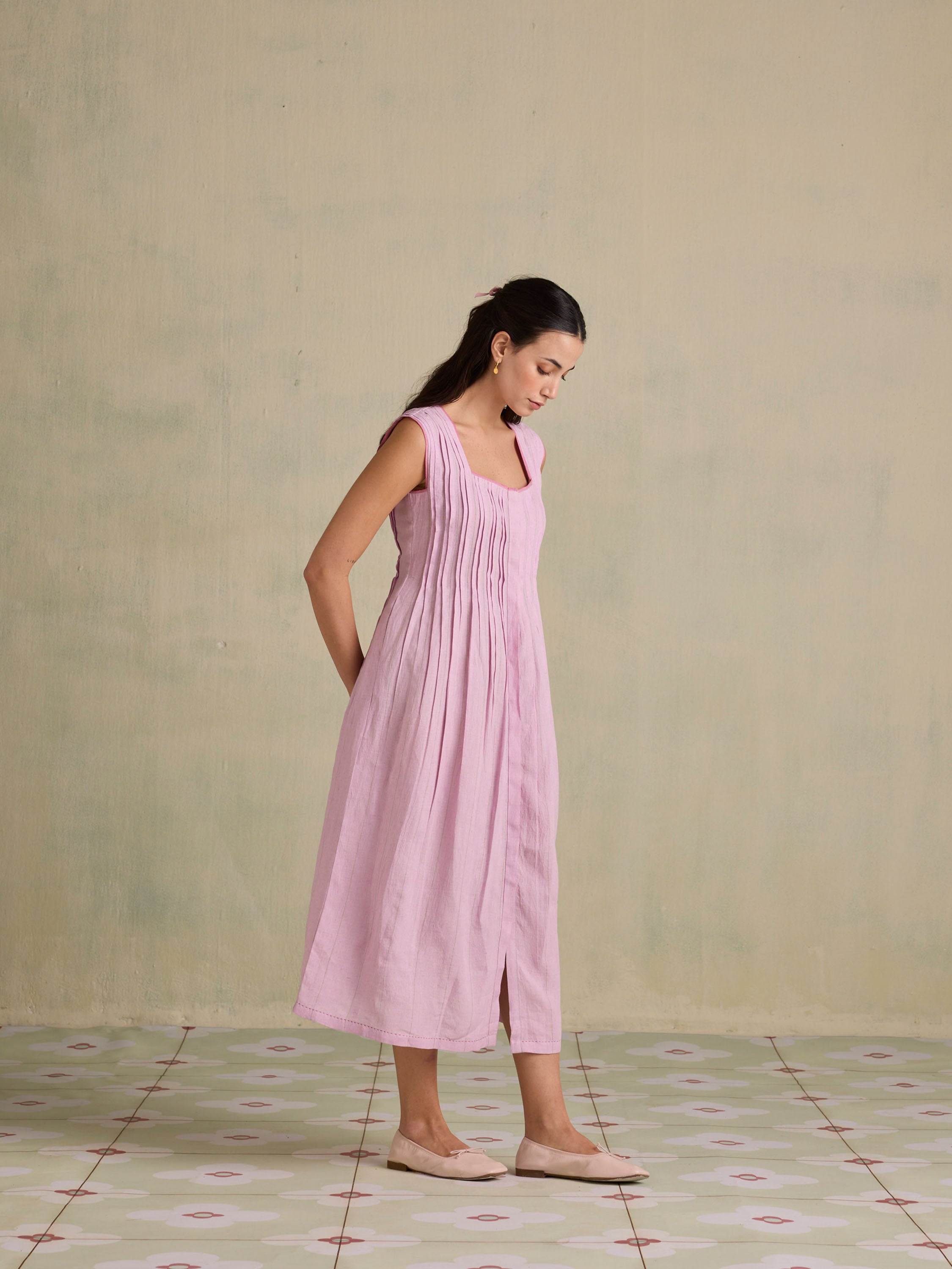 Silken Thistle Linen Dress
