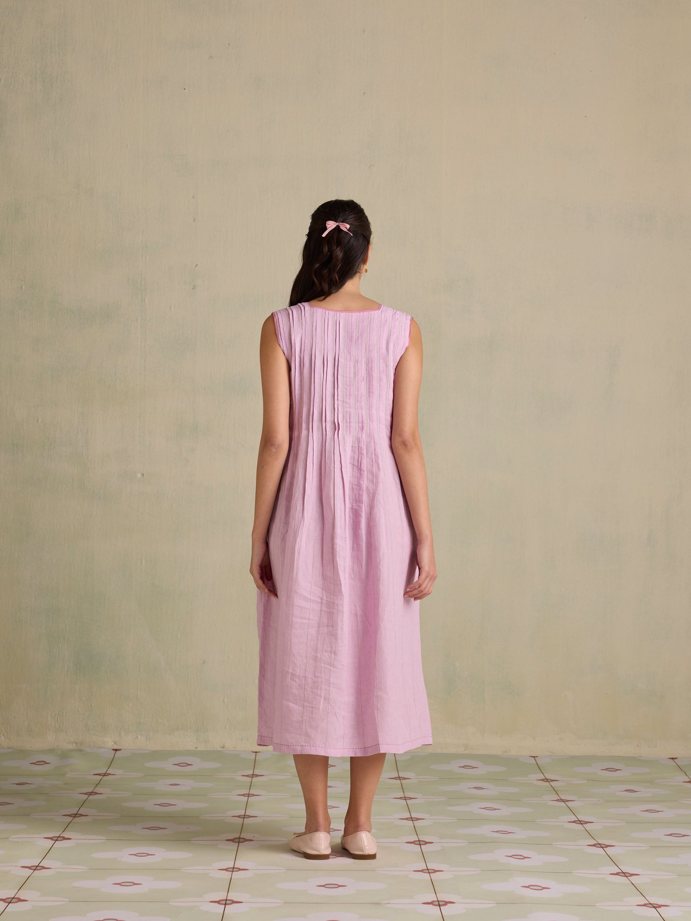 Silken Thistle Linen Dress