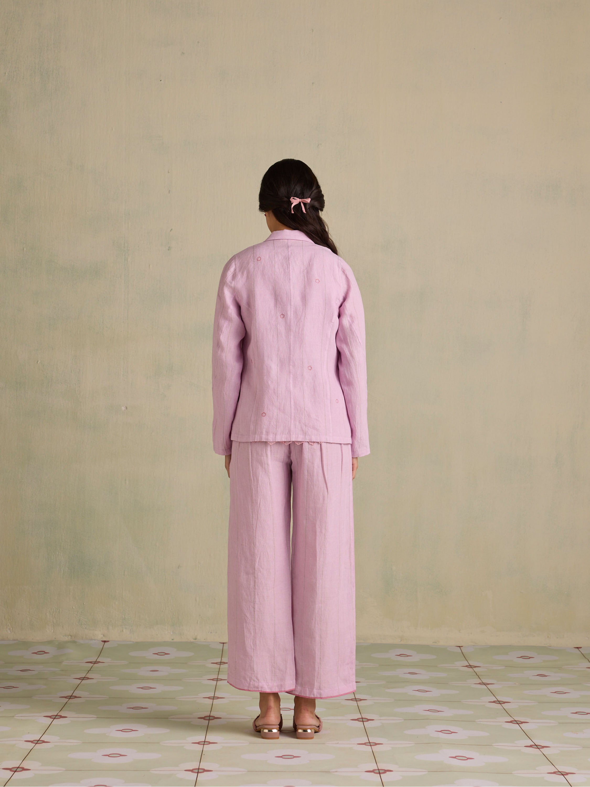 Languid Lavender Linen Jacket