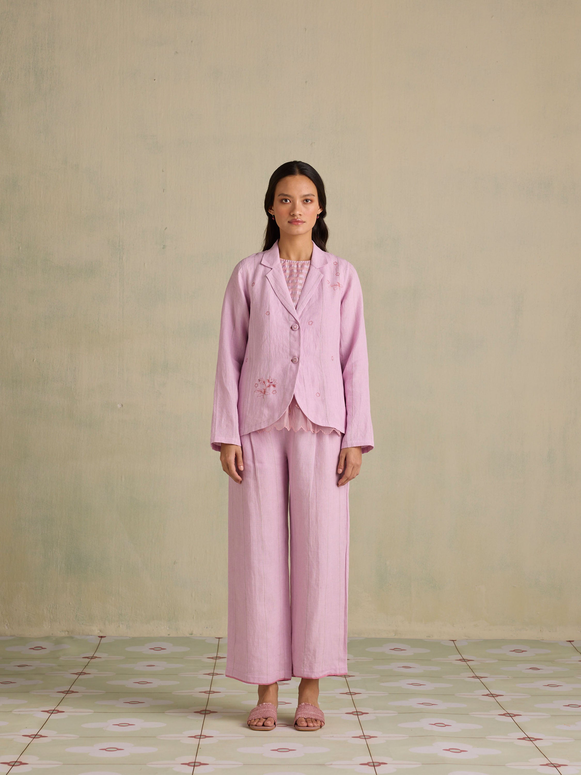 Languid Lavender Linen Jacket
