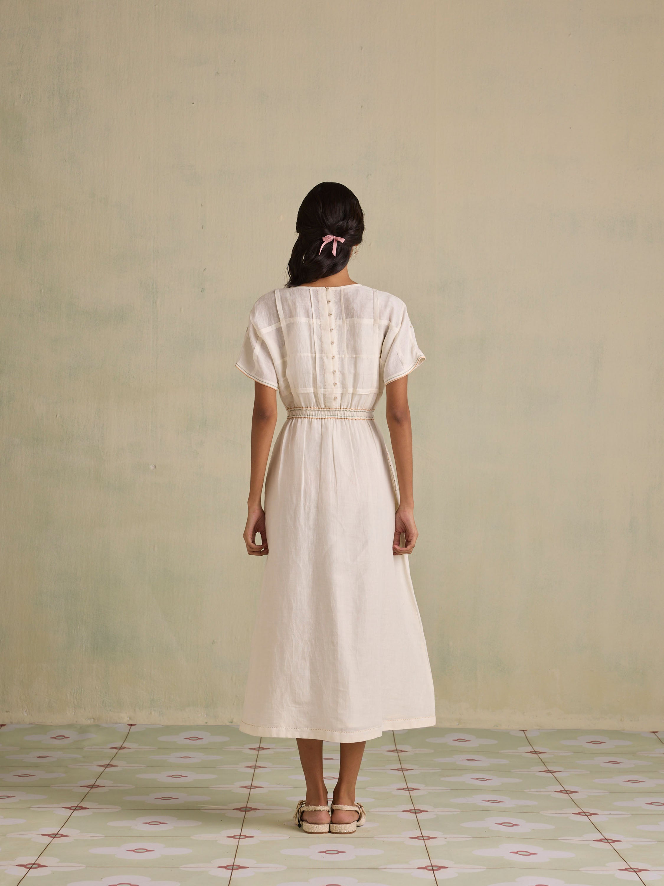 Moonflower Linen Dress