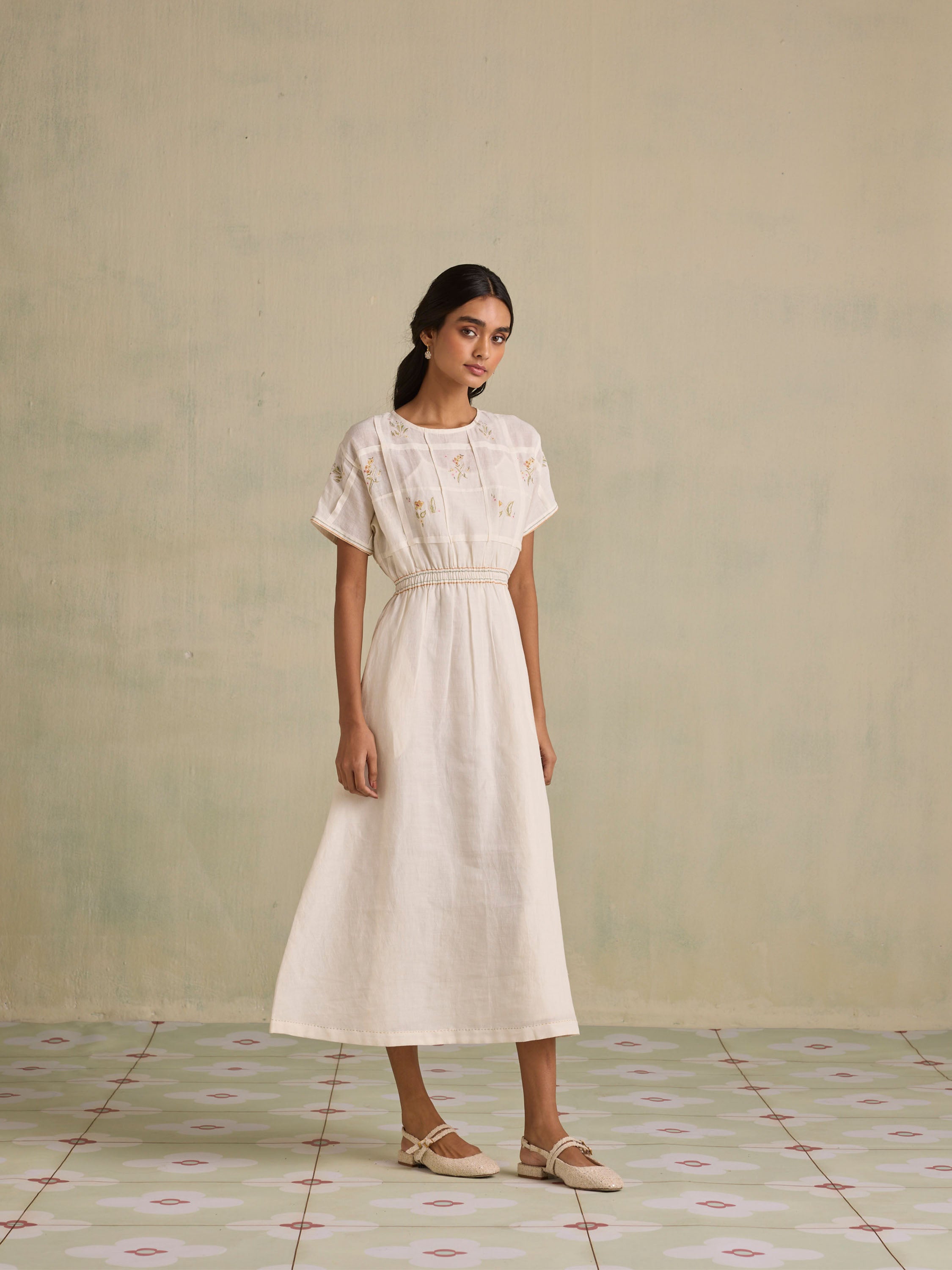 Moonflower Linen Dress