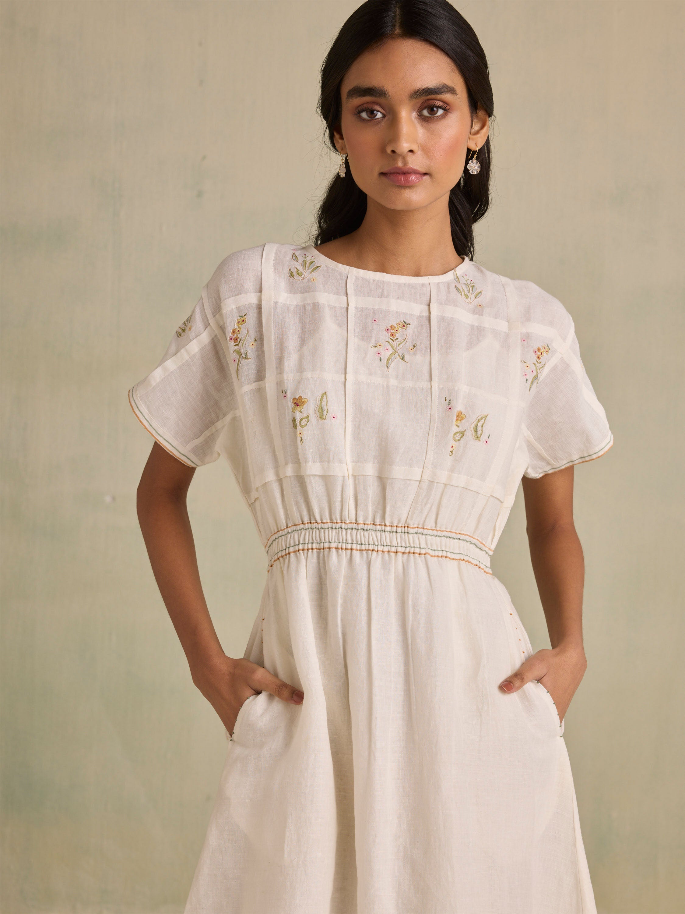 Moonflower Linen Dress