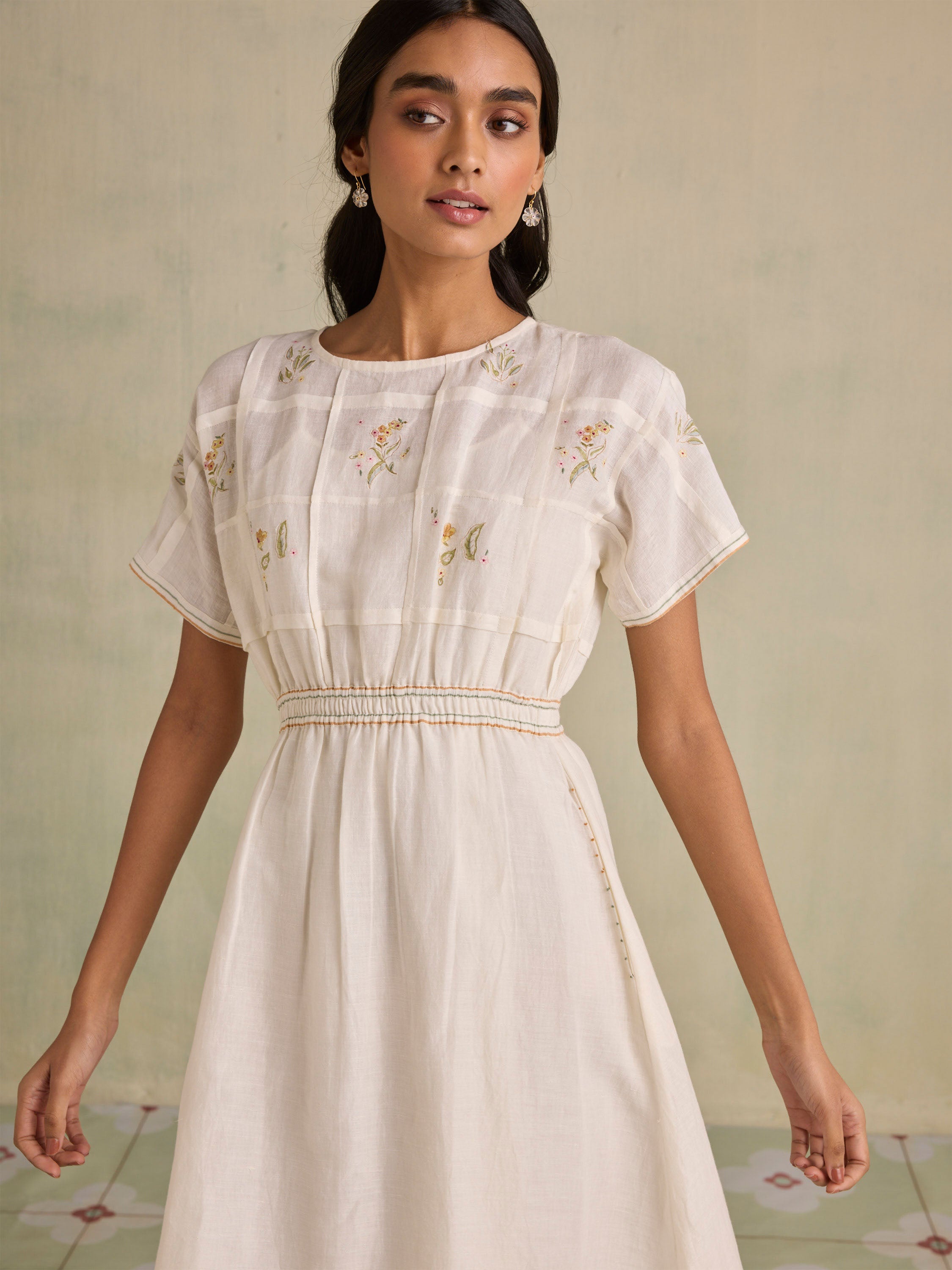 Moonflower Linen Dress