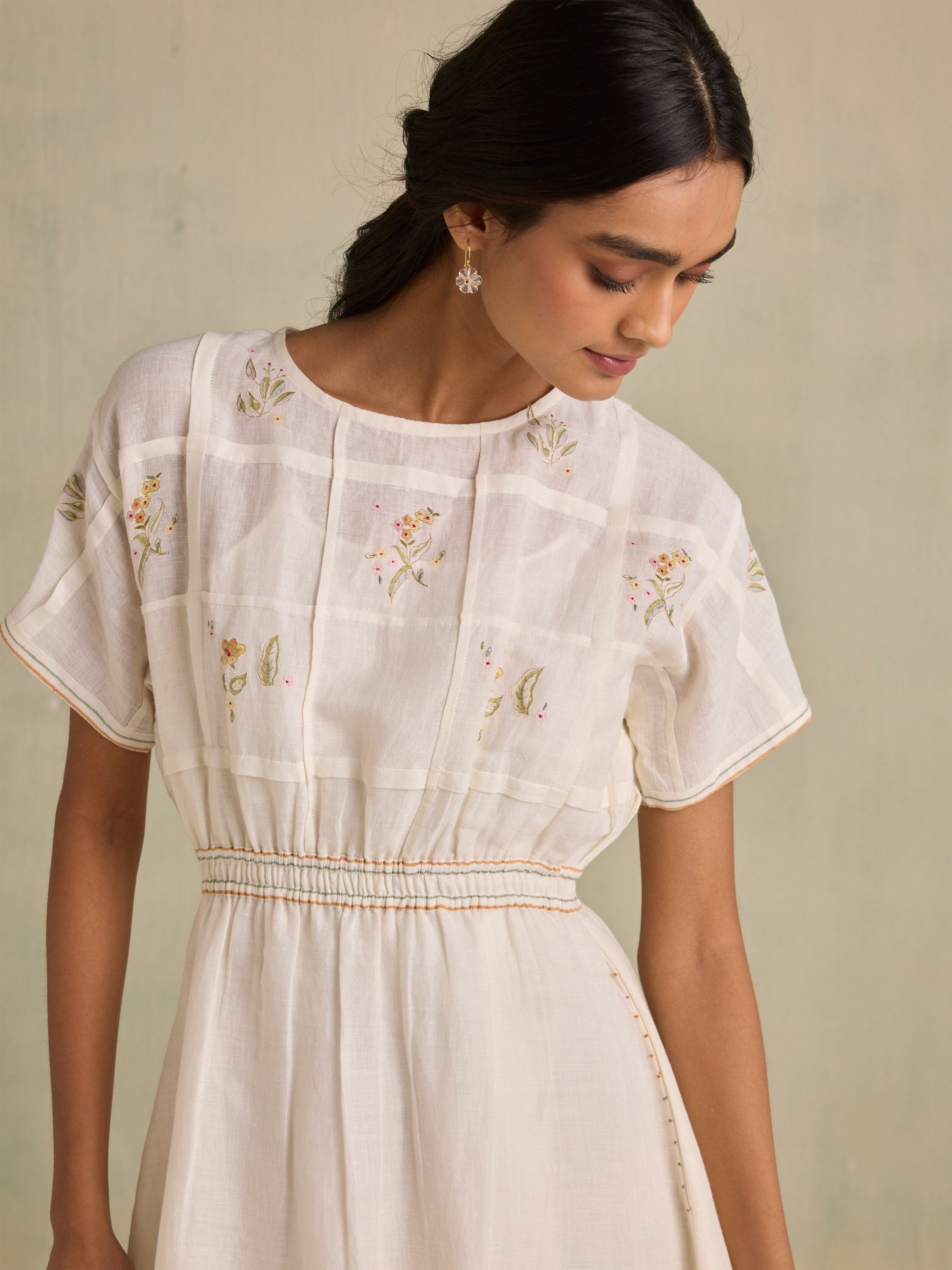 Moonflower Linen Dress