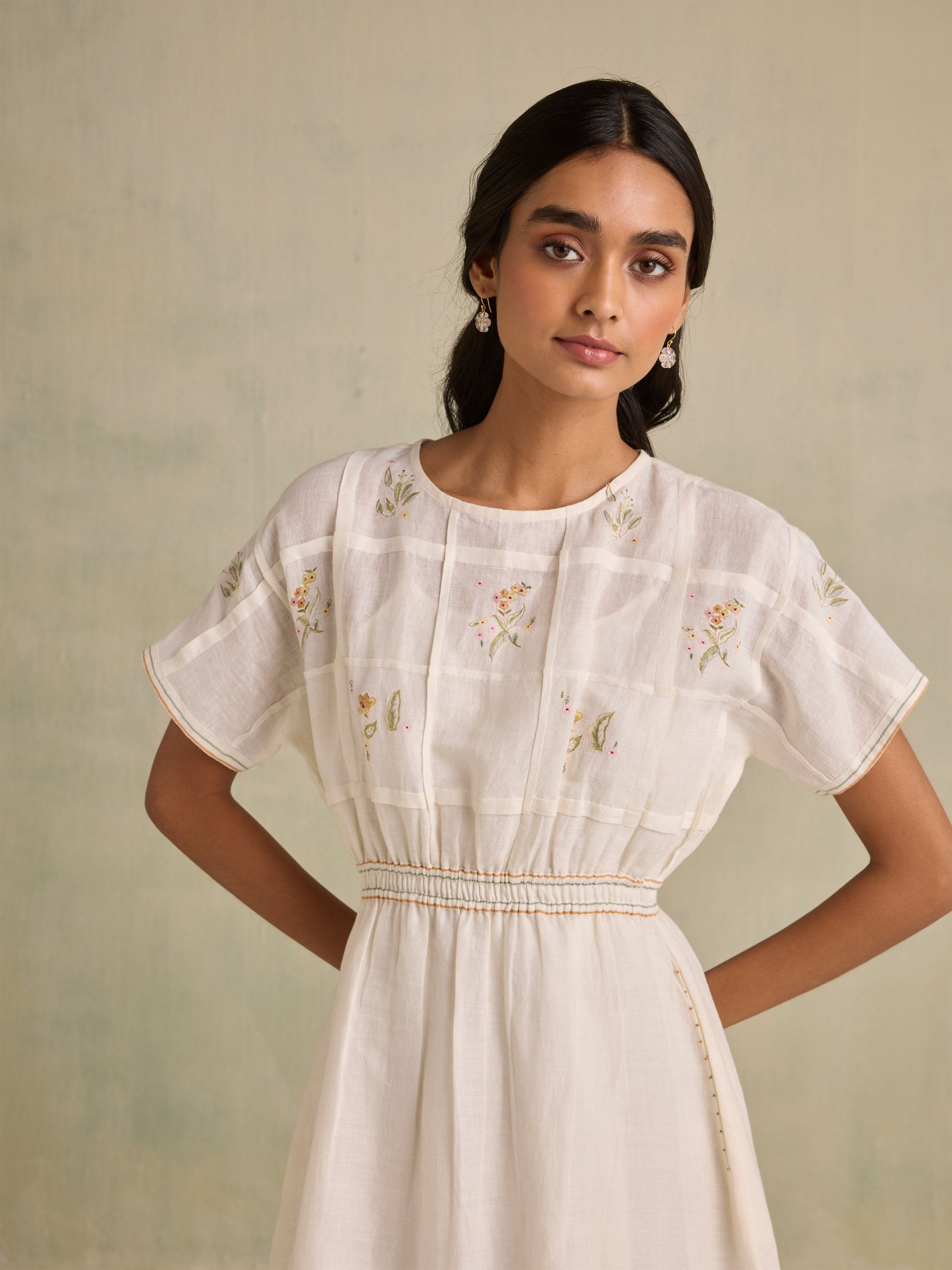 Moonflower Linen Dress