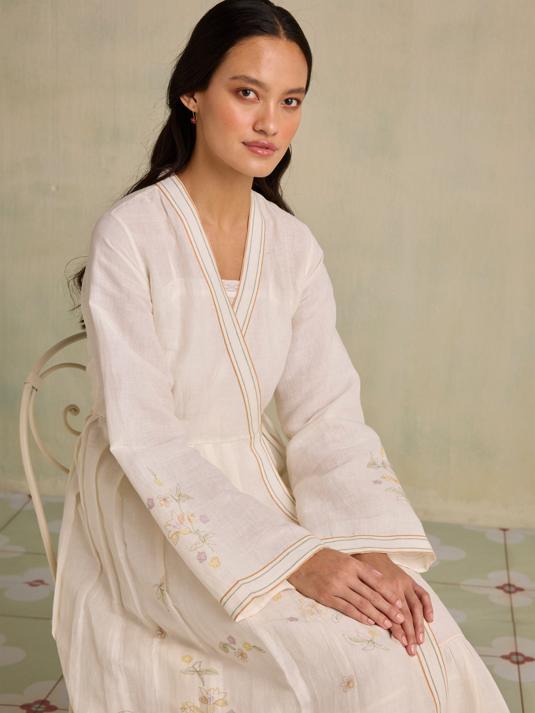 Mogra Wrap Linen Dress