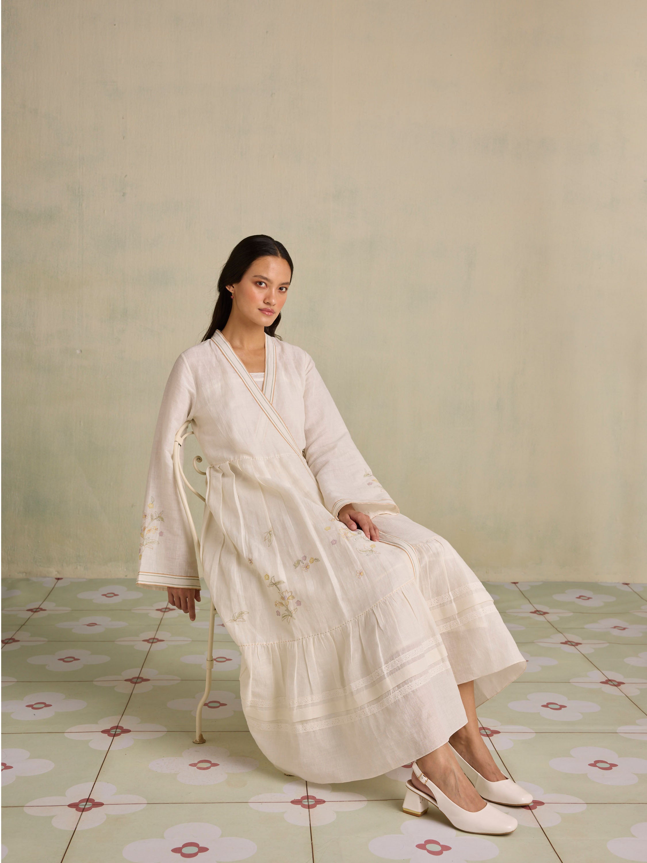 Mogra Wrap Linen Dress