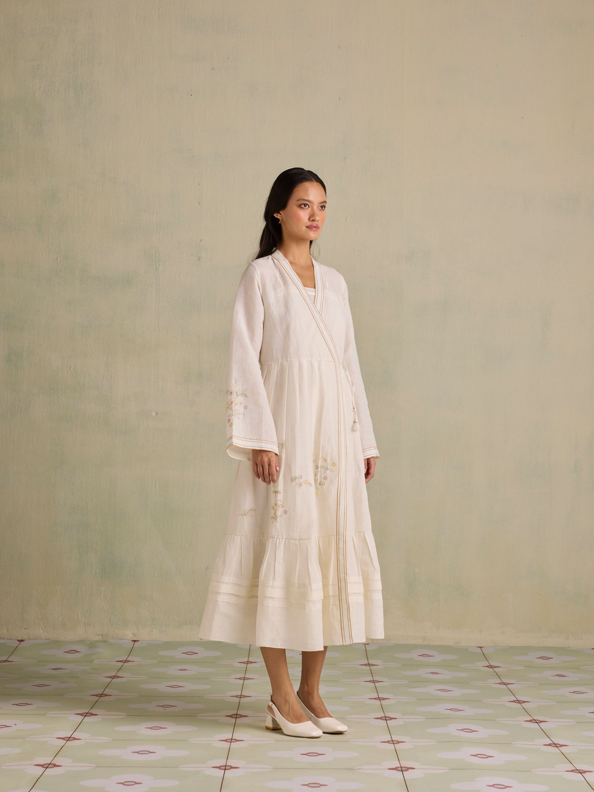 Mogra Wrap Linen Dress