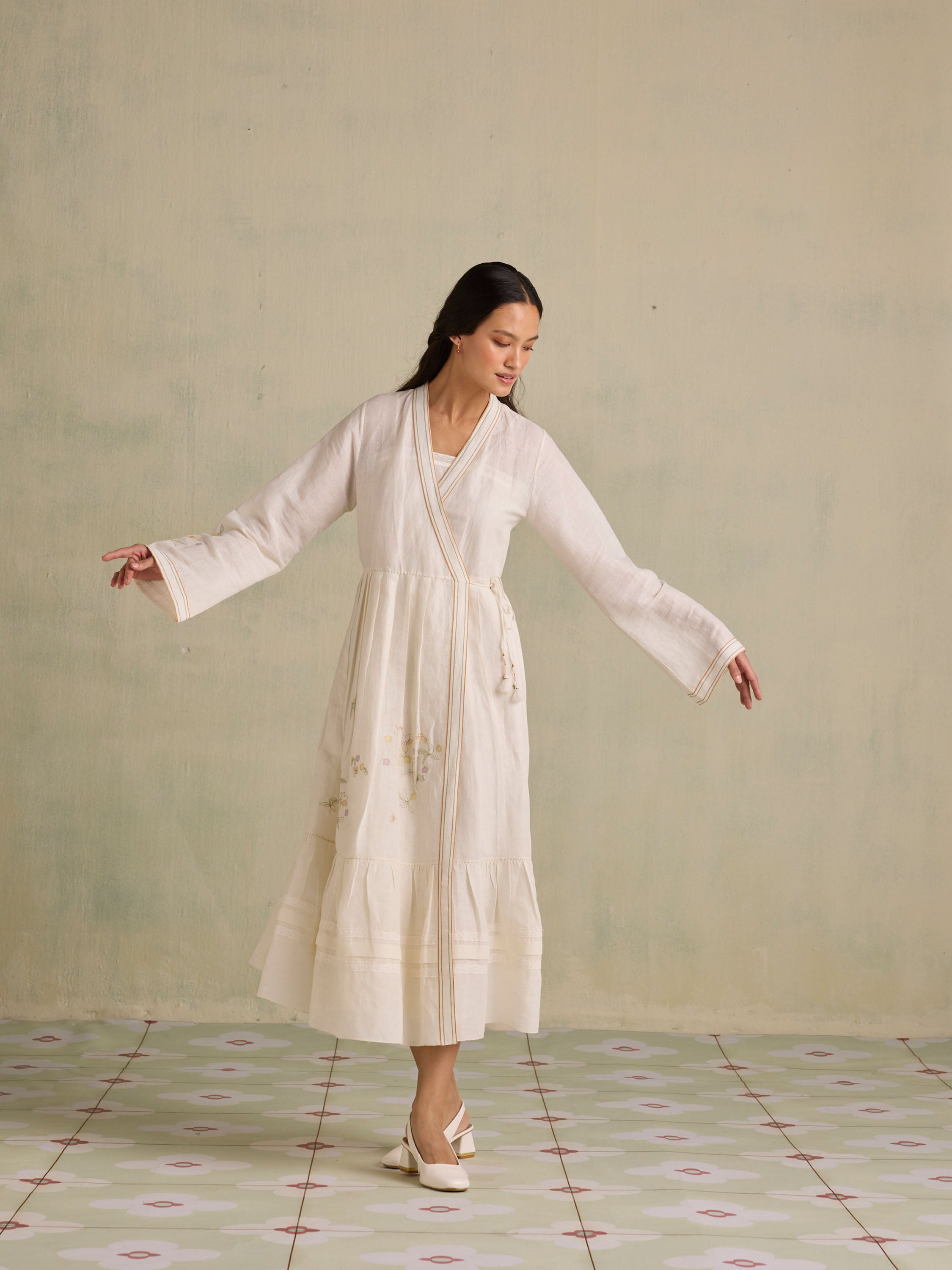 Mogra Wrap Linen Dress
