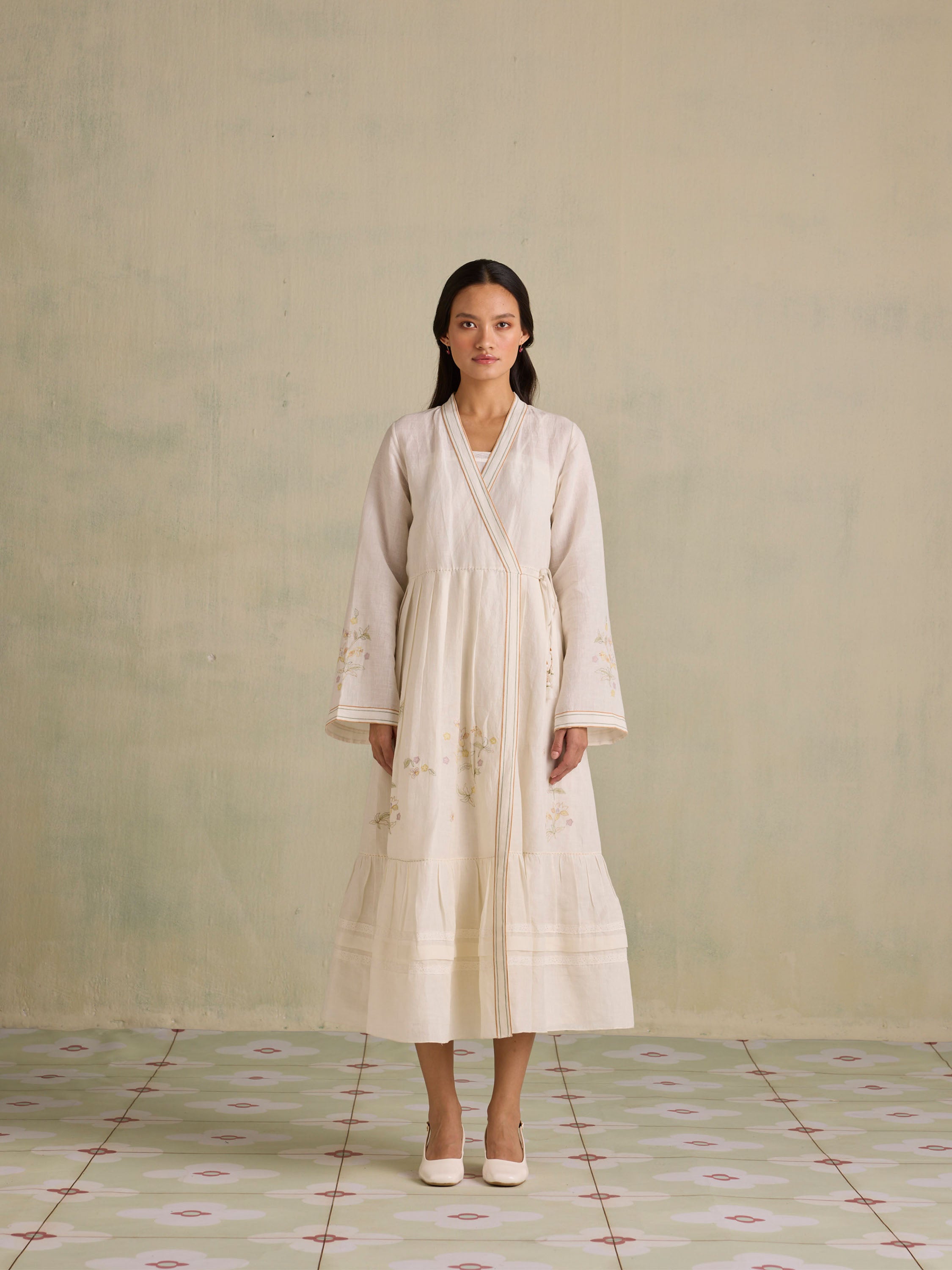 Mogra Wrap Linen Dress