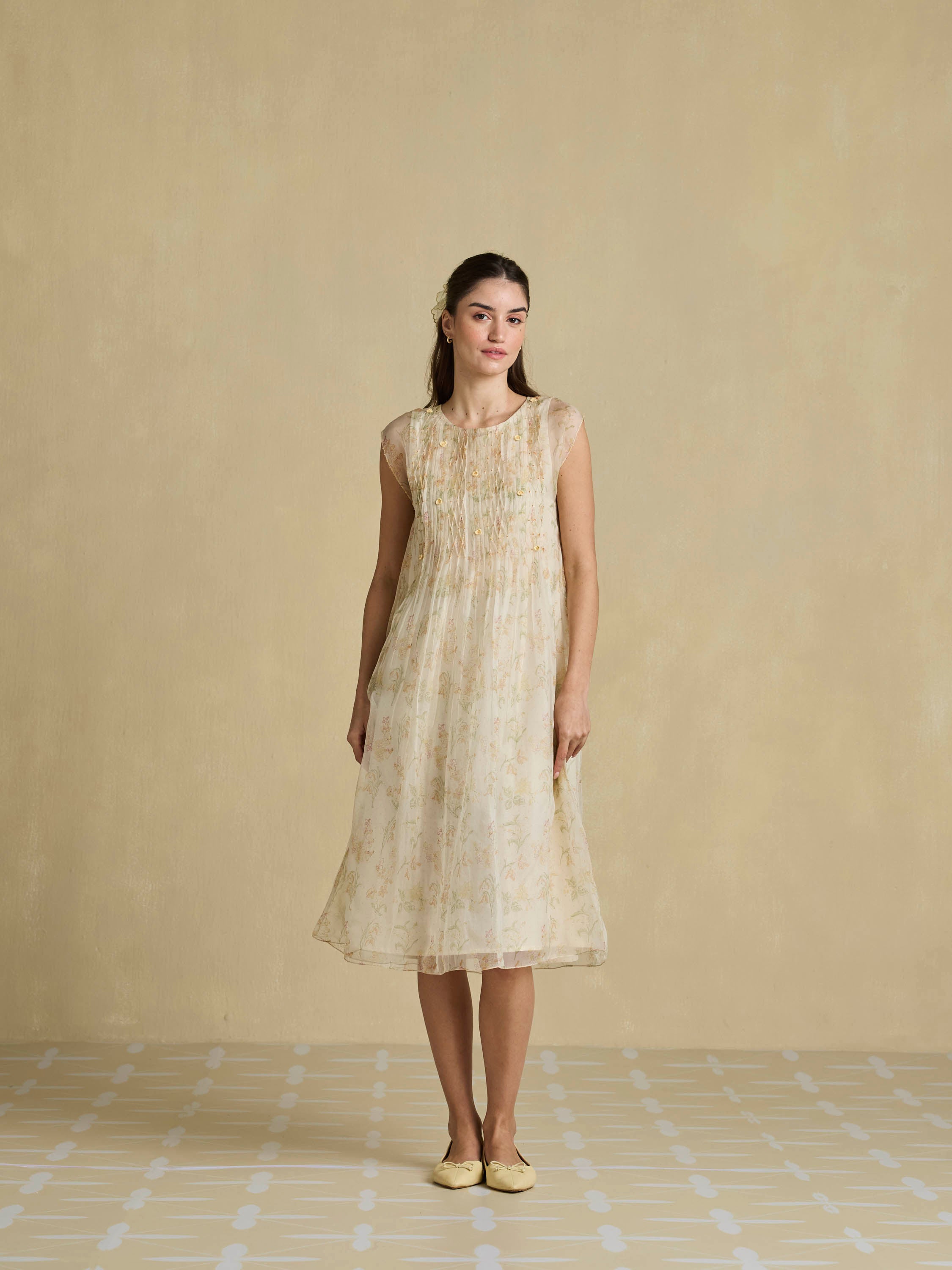 The Organza Pause Midi Dress