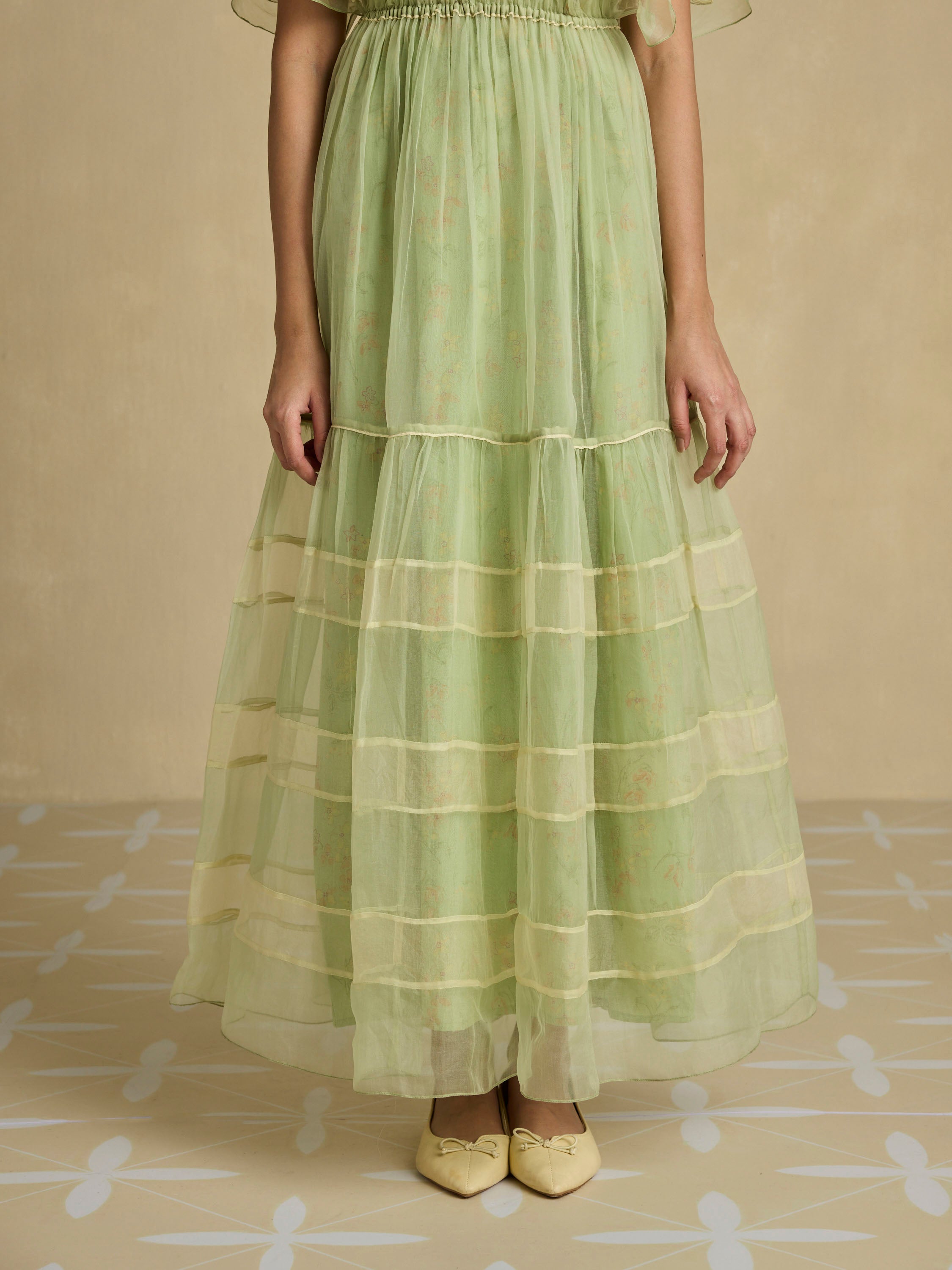 Matinee Flowers Maxi Dress