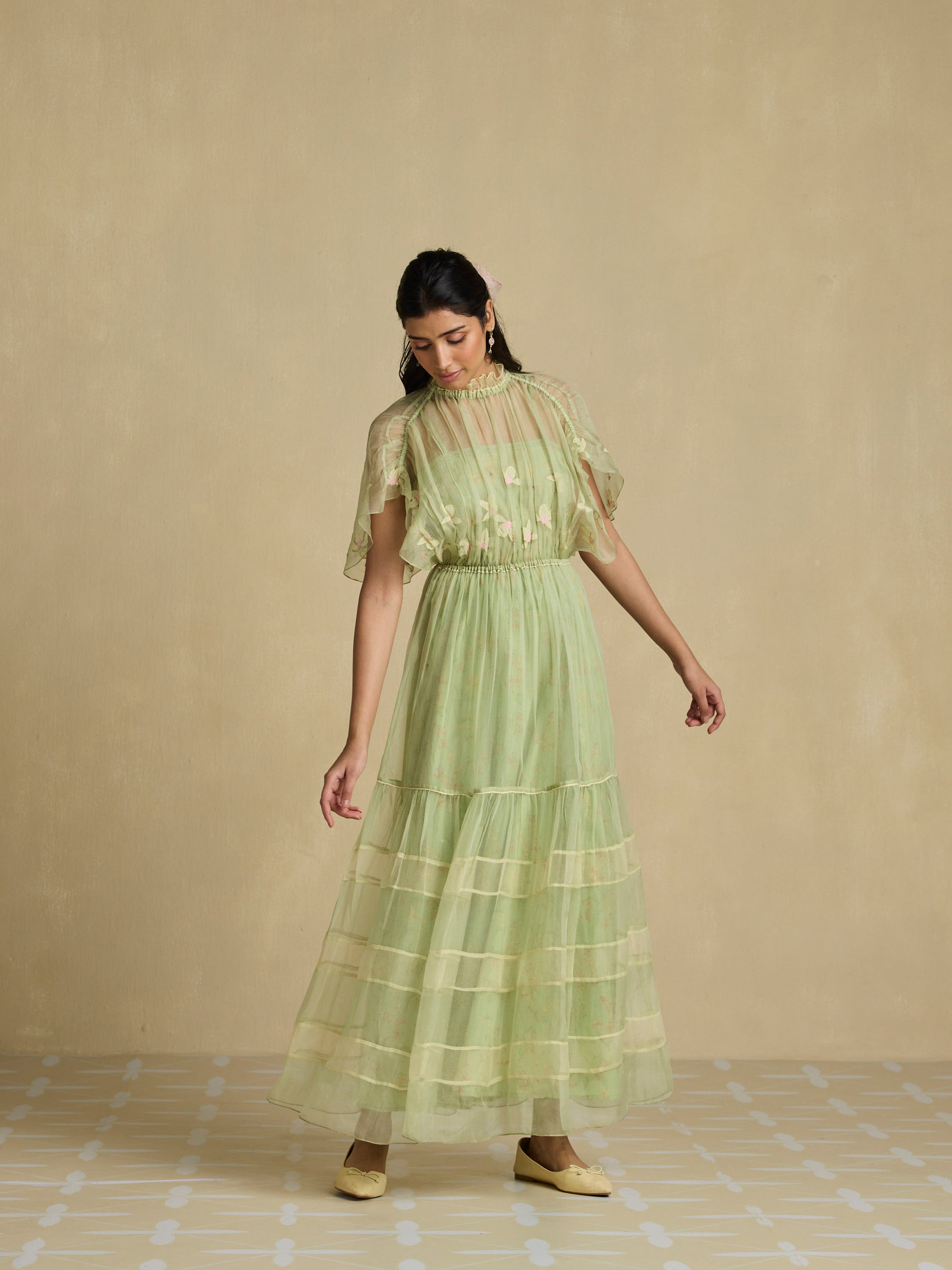 Matinee Flowers Maxi Dress