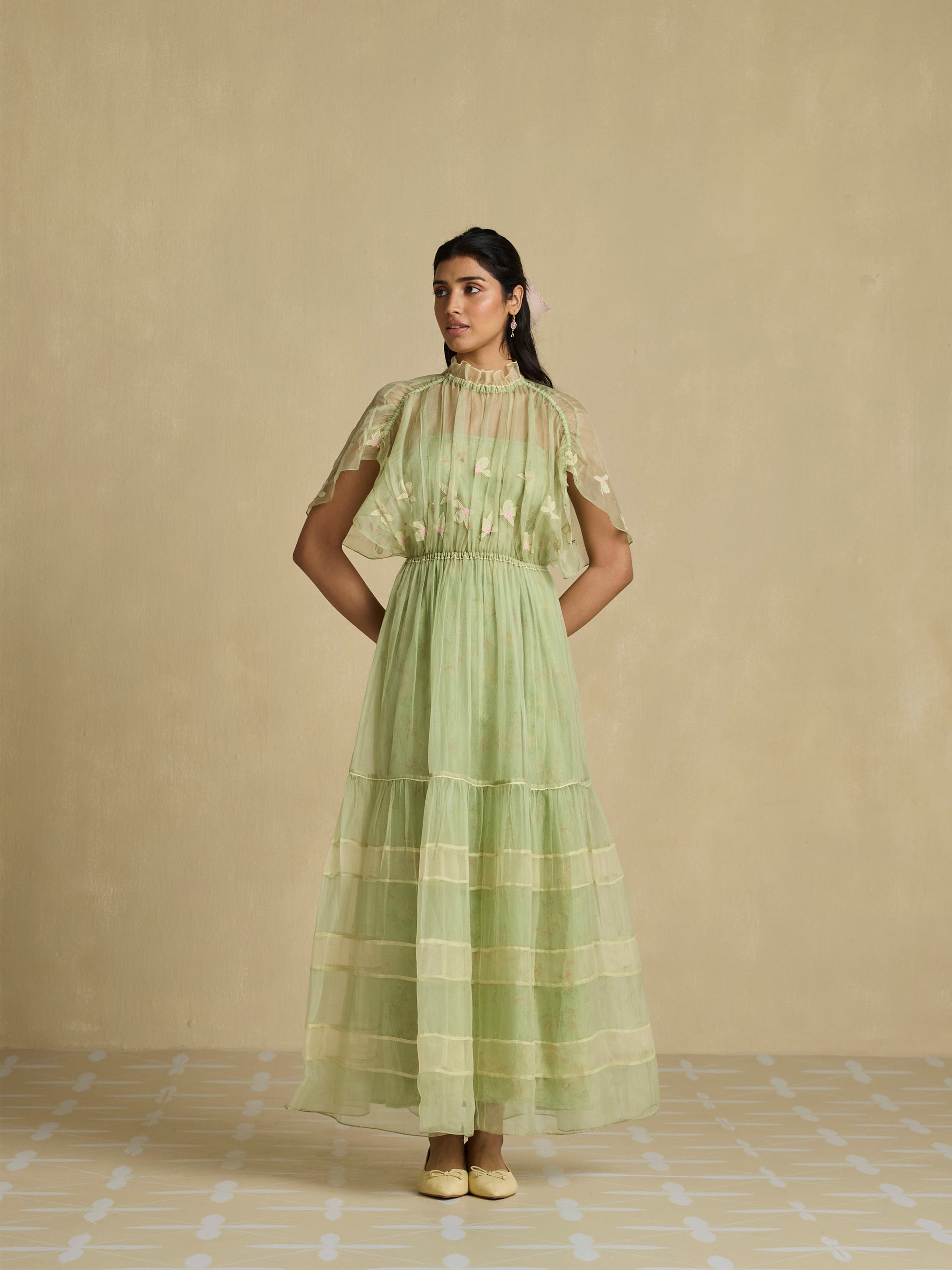 Matinee Flowers Maxi Dress