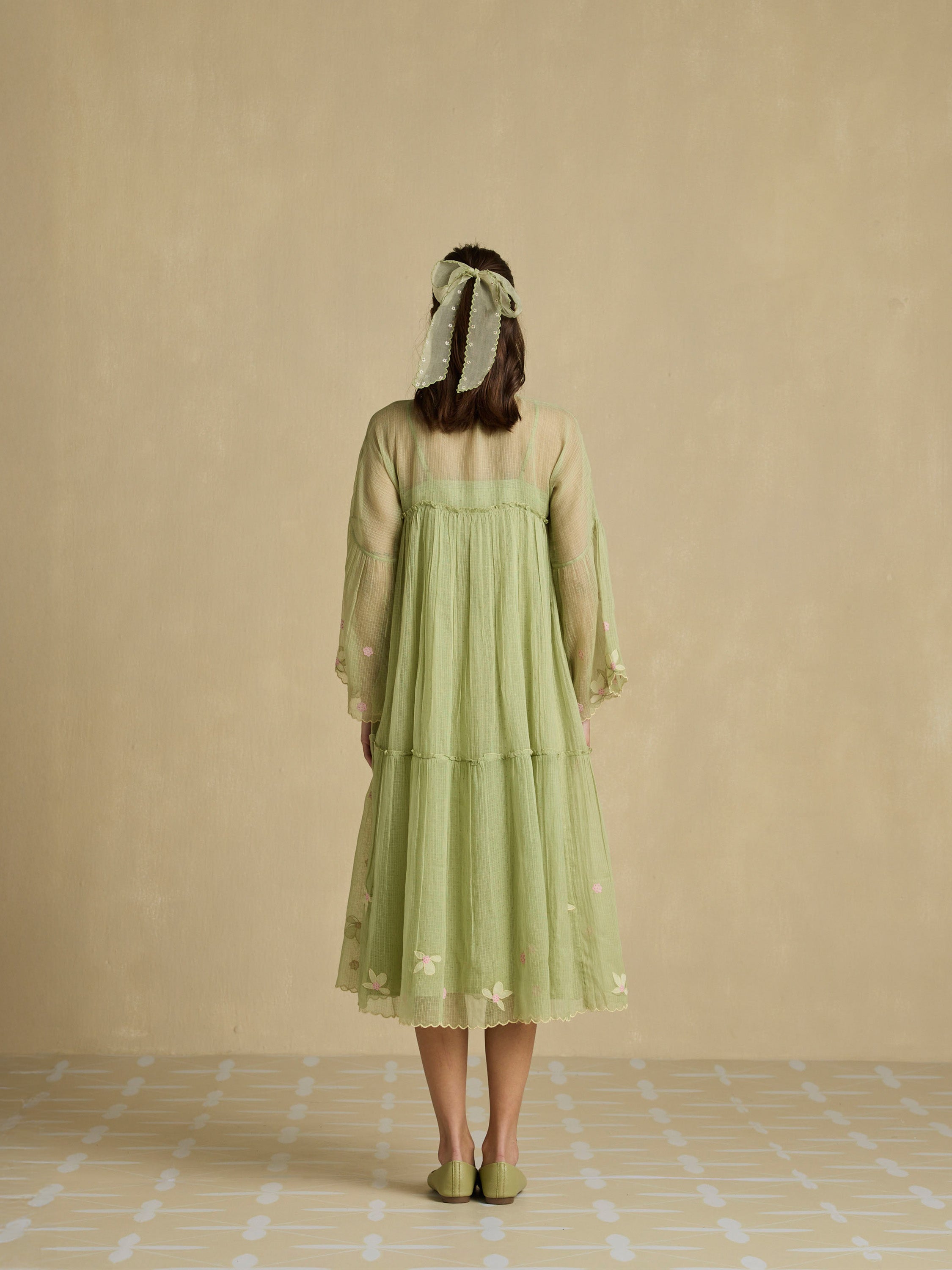 Stitched Slowly Sheer Dress