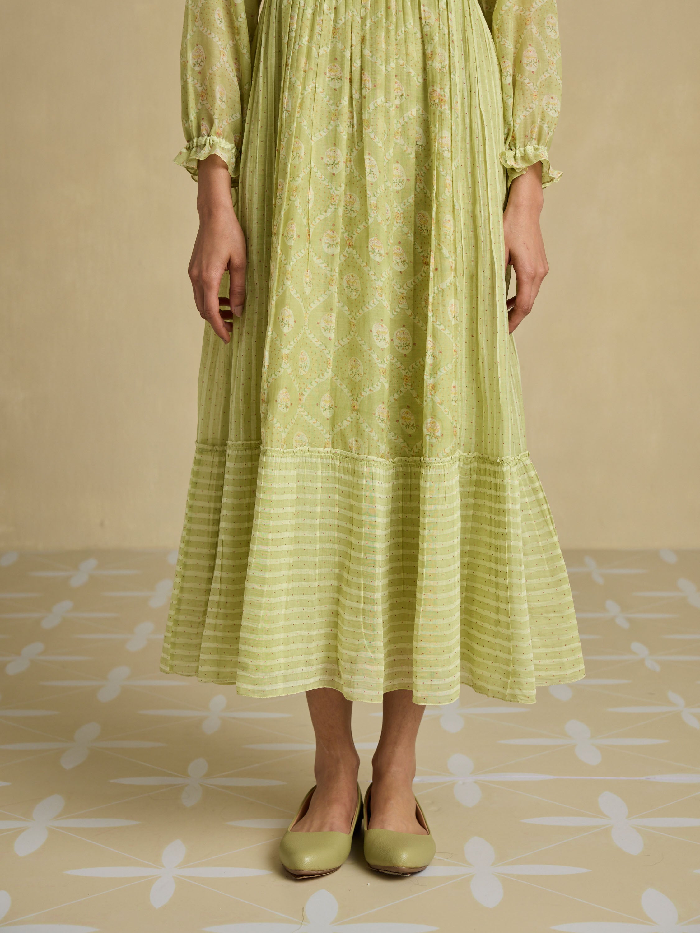 Fern Trellis Midi Dress