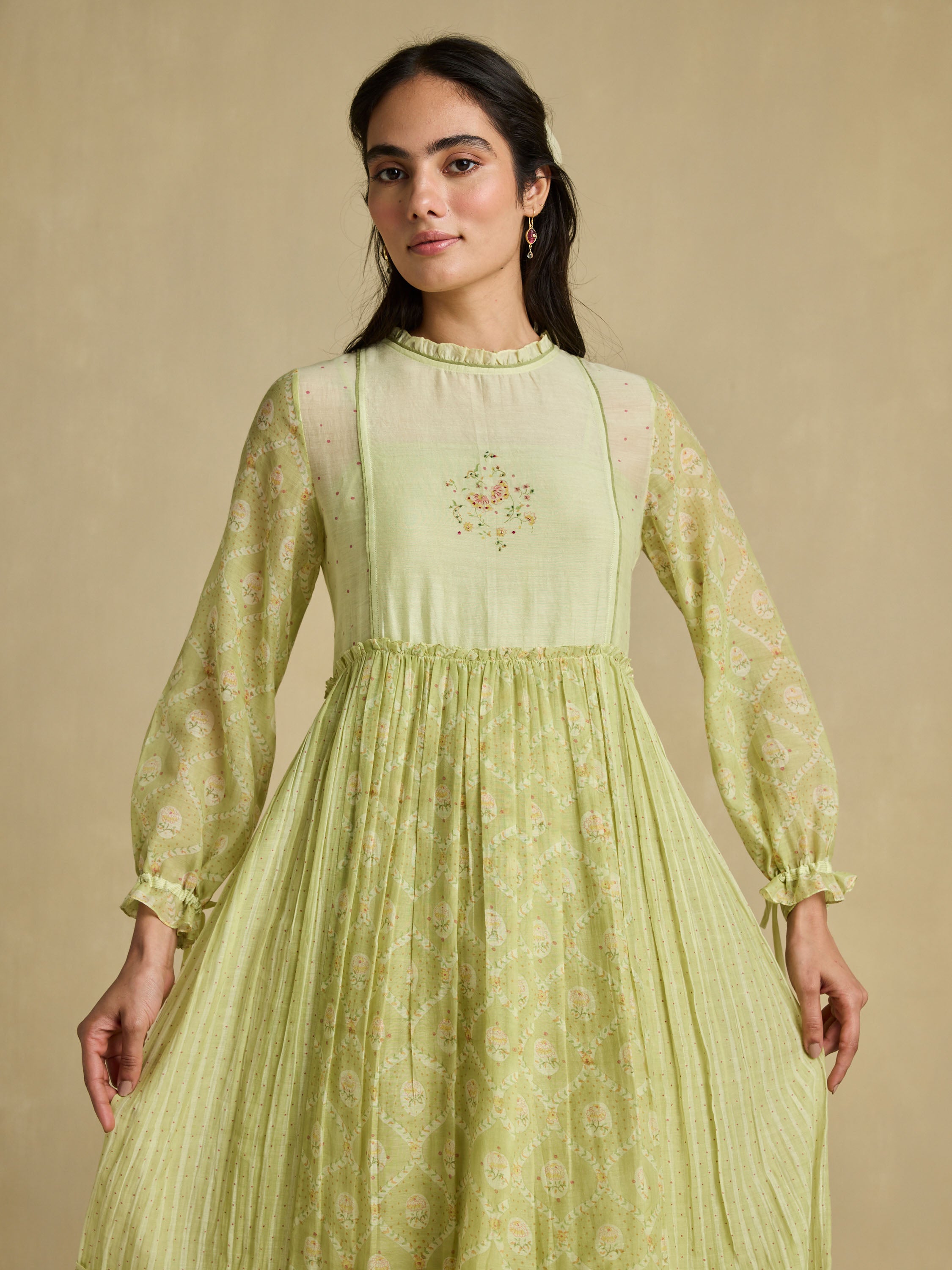 Fern Trellis Midi Dress