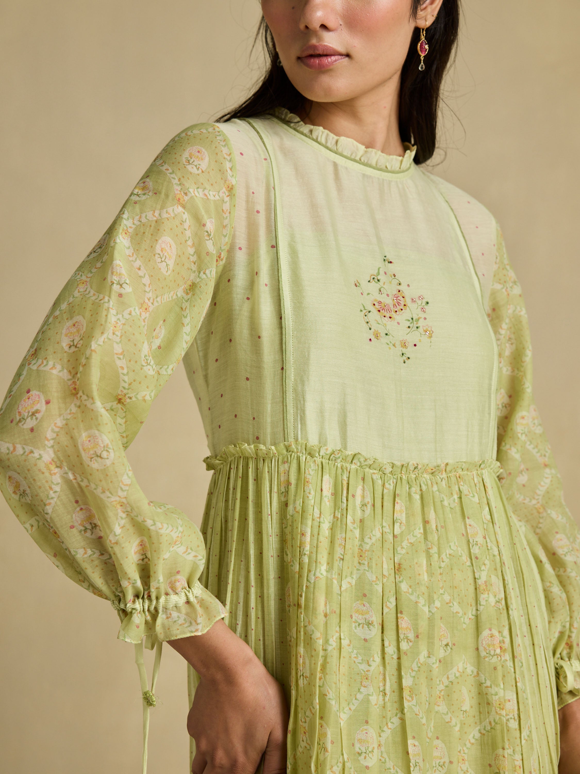 Fern Trellis Midi Dress