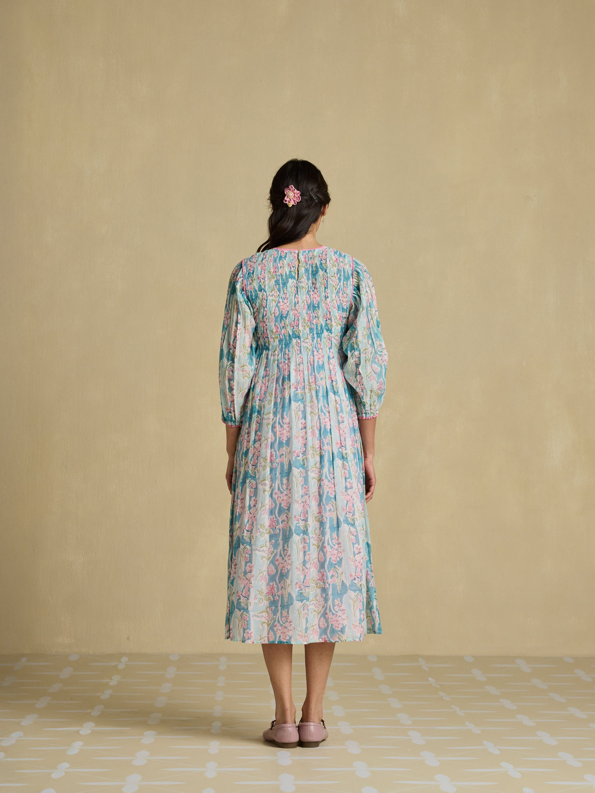 Sweetly Embroidered Smock Dress
