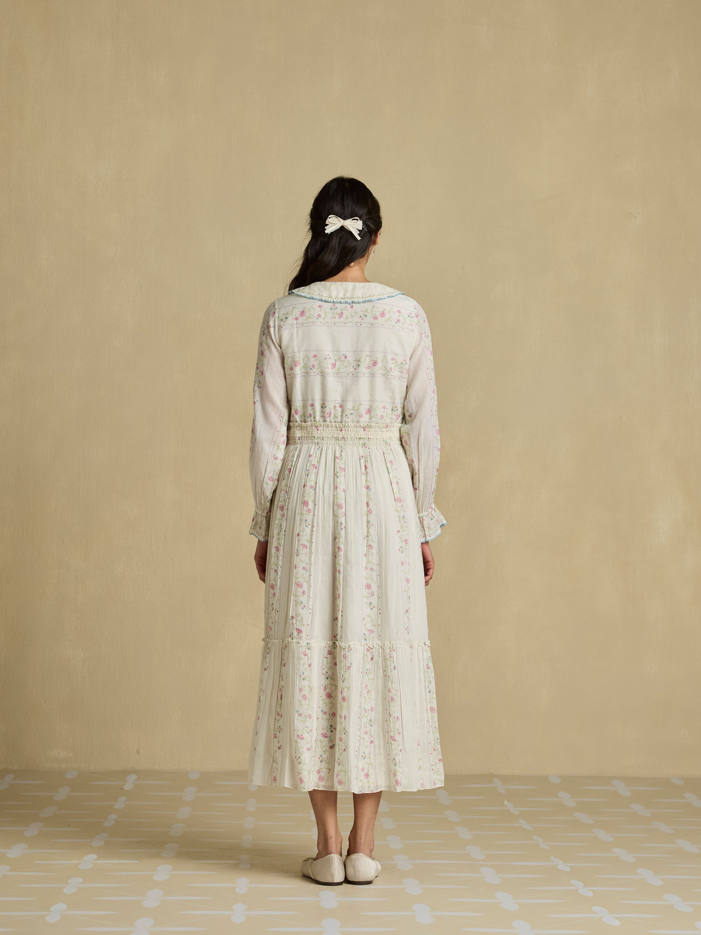 Field Notes Silk Ruffle Dress