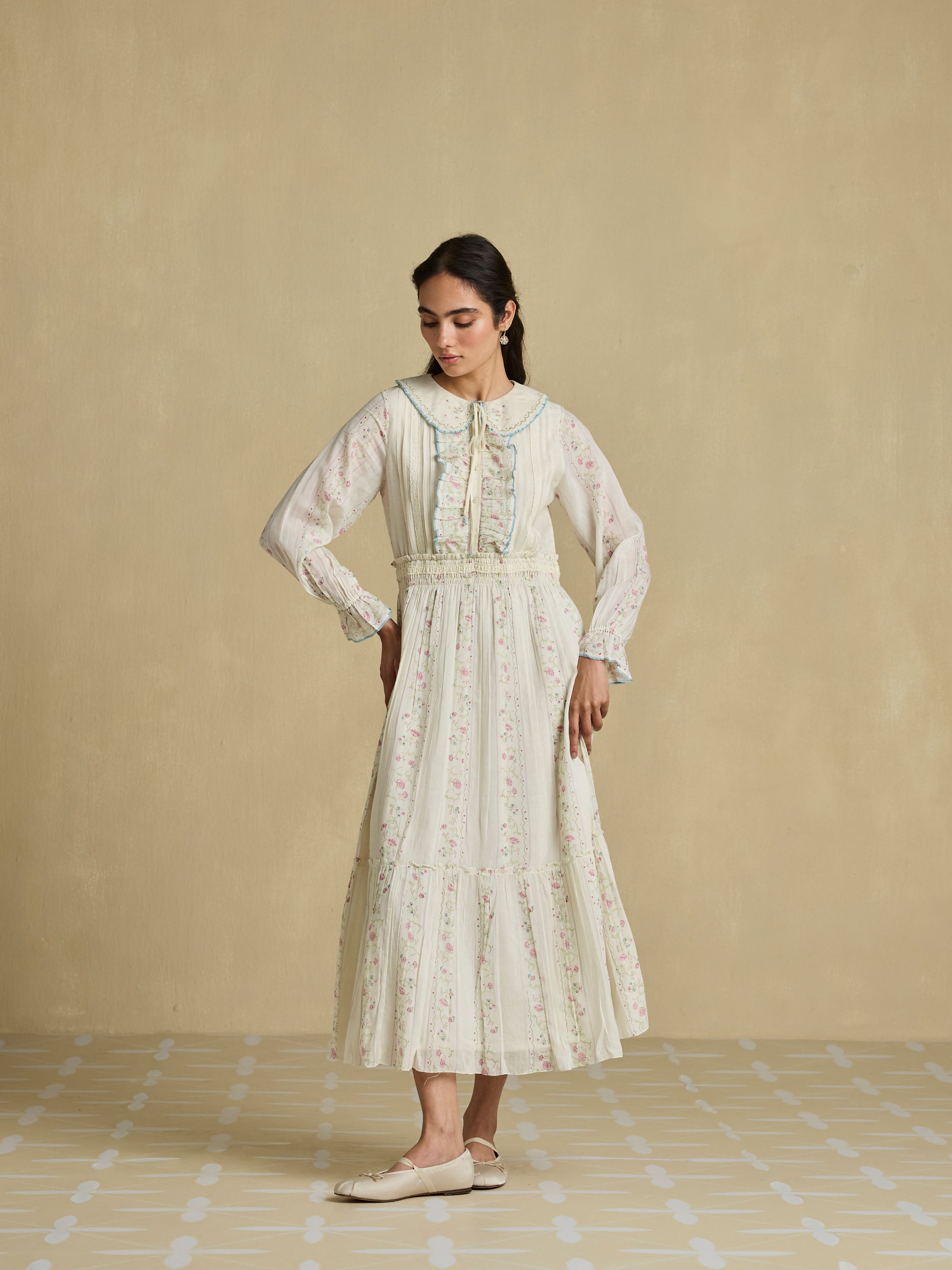 Field Notes Silk Ruffle Dress