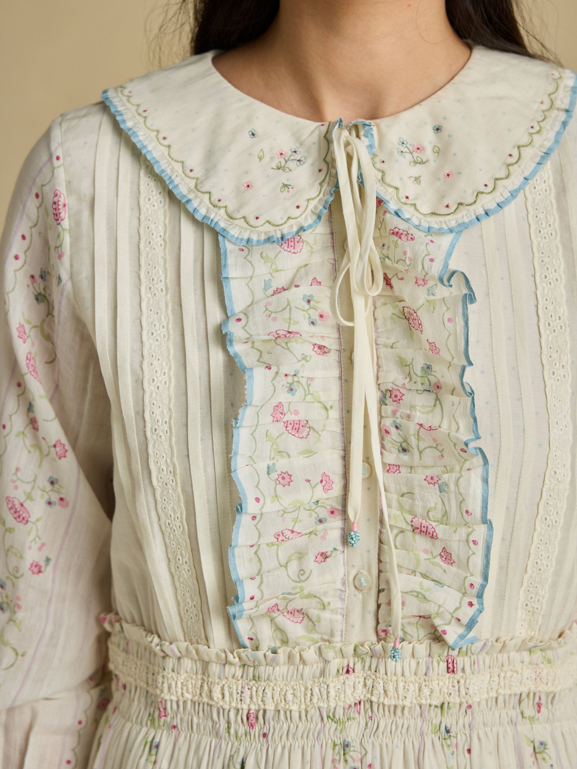 Field Notes Silk Ruffle Dress