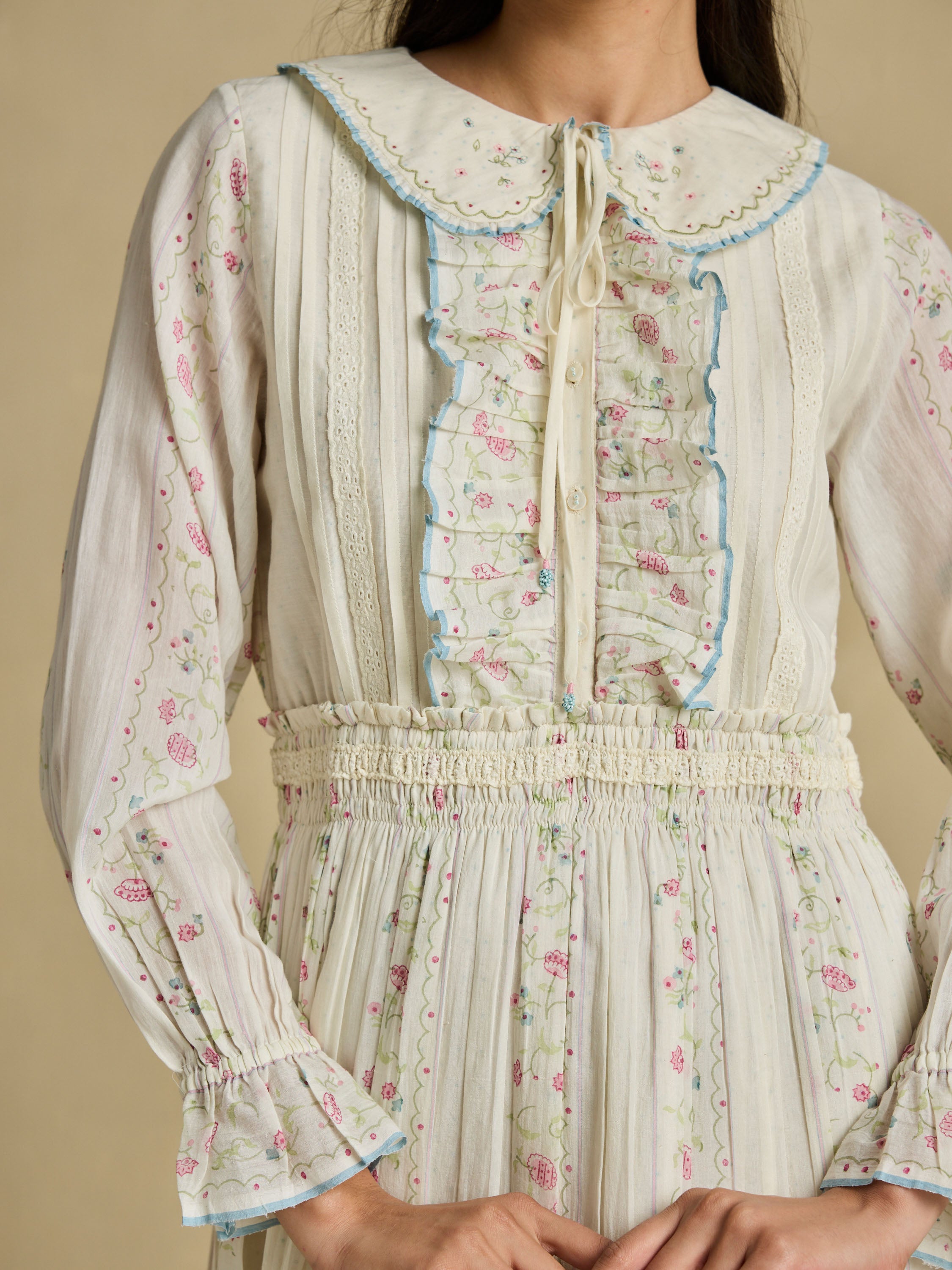 Field Notes Silk Ruffle Dress