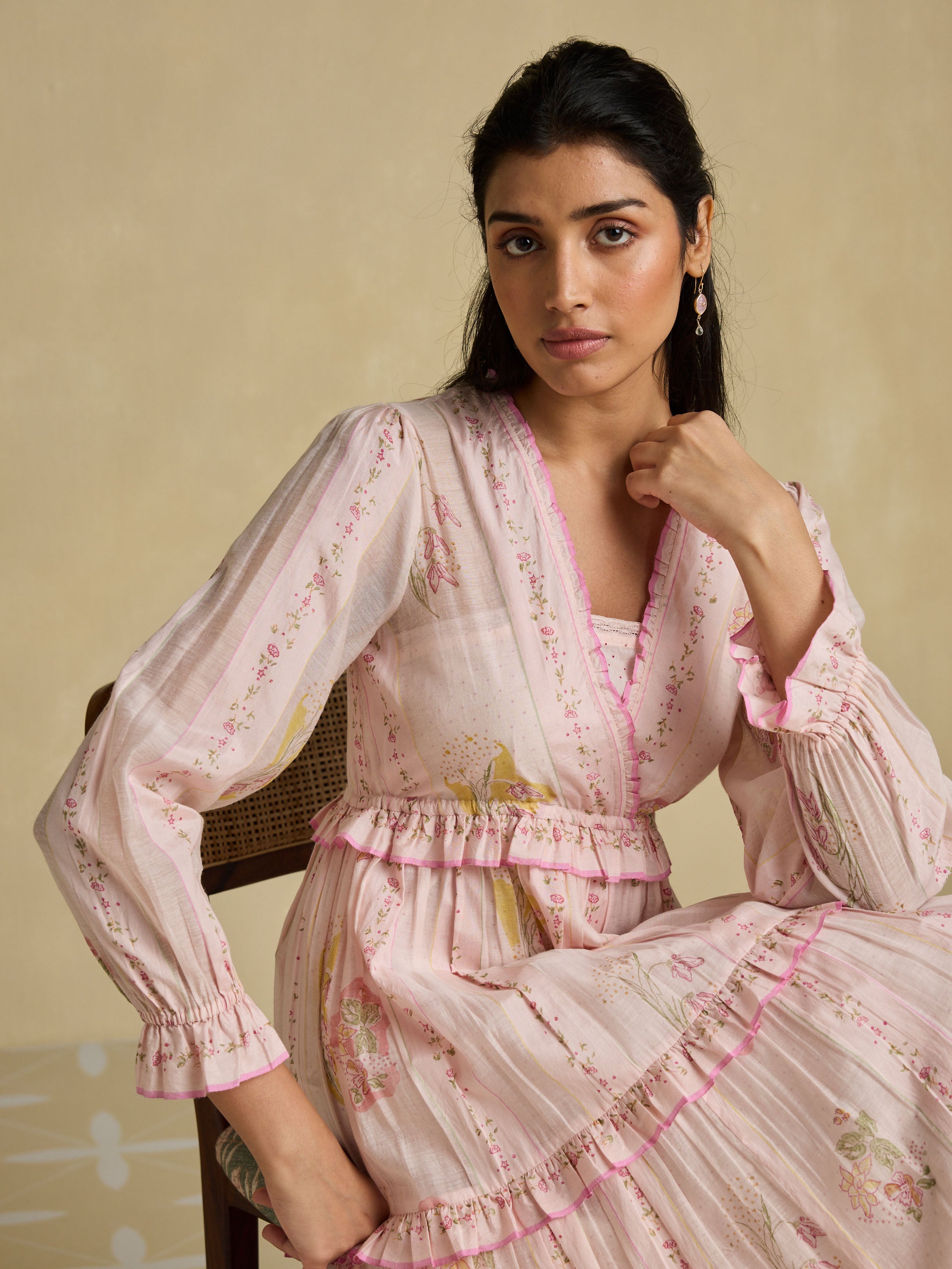 Tiered Tales Wrap Dress