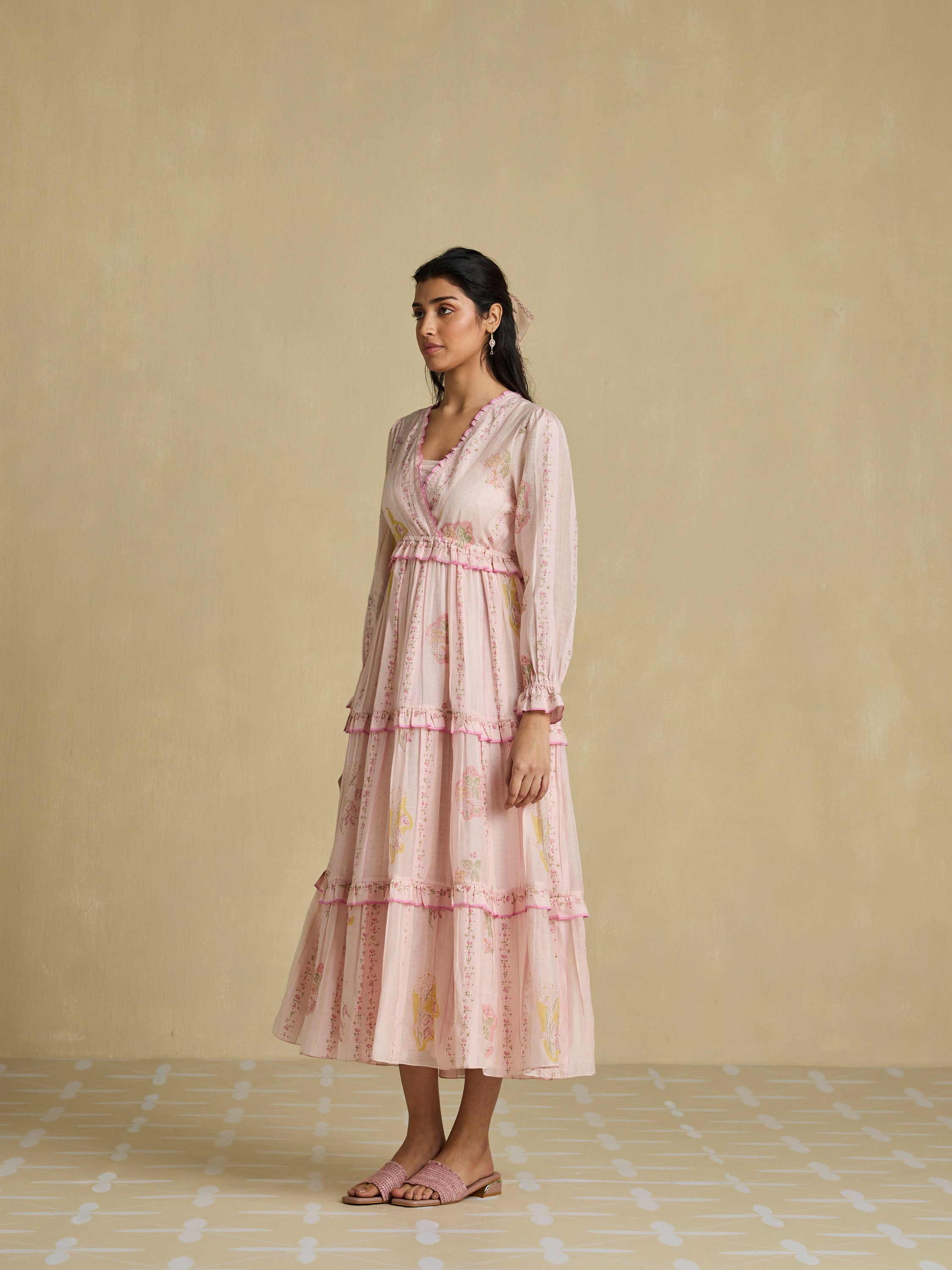 Tiered Tales Wrap Dress