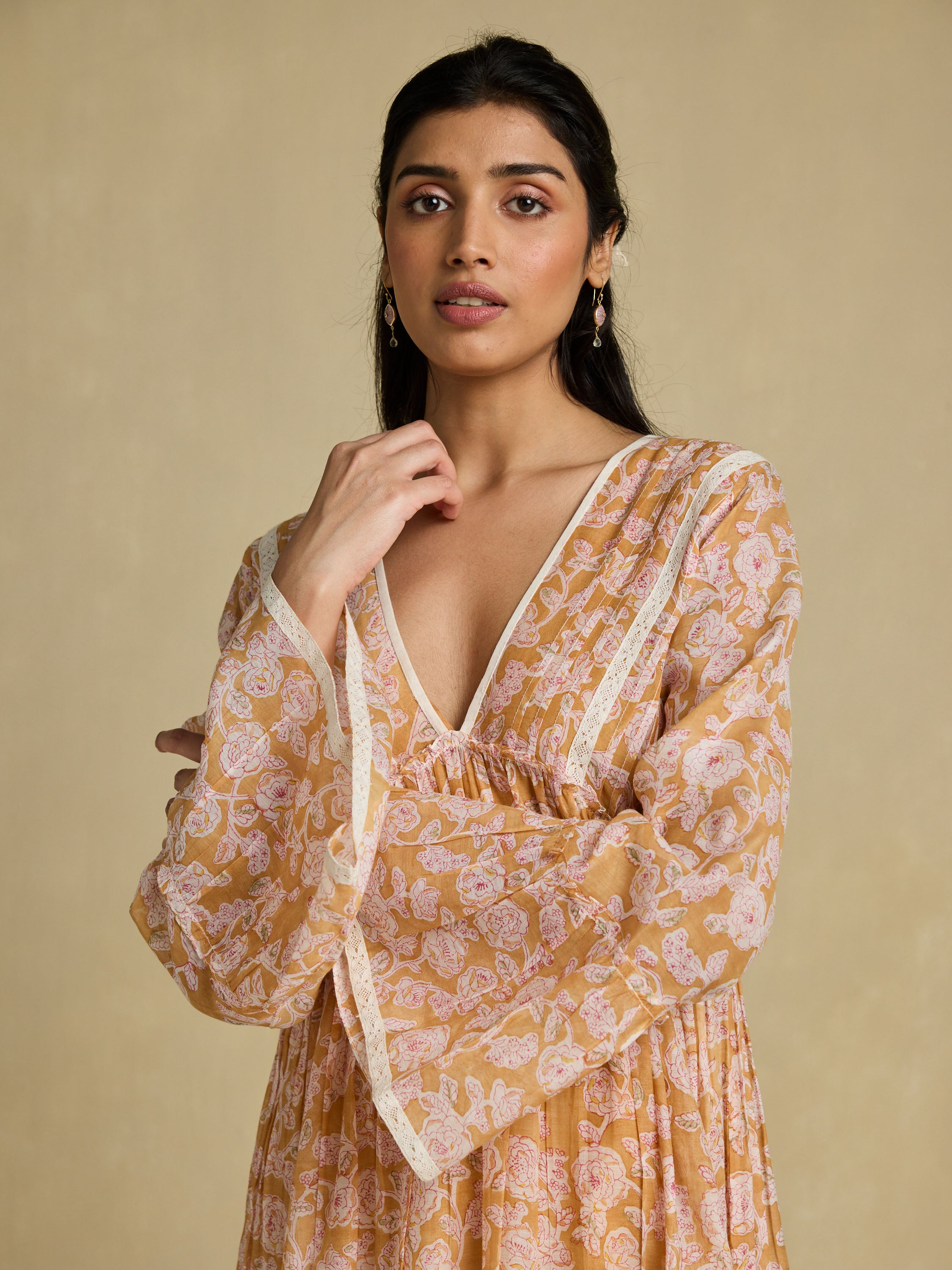 Apricot Reverie Maxi Dress