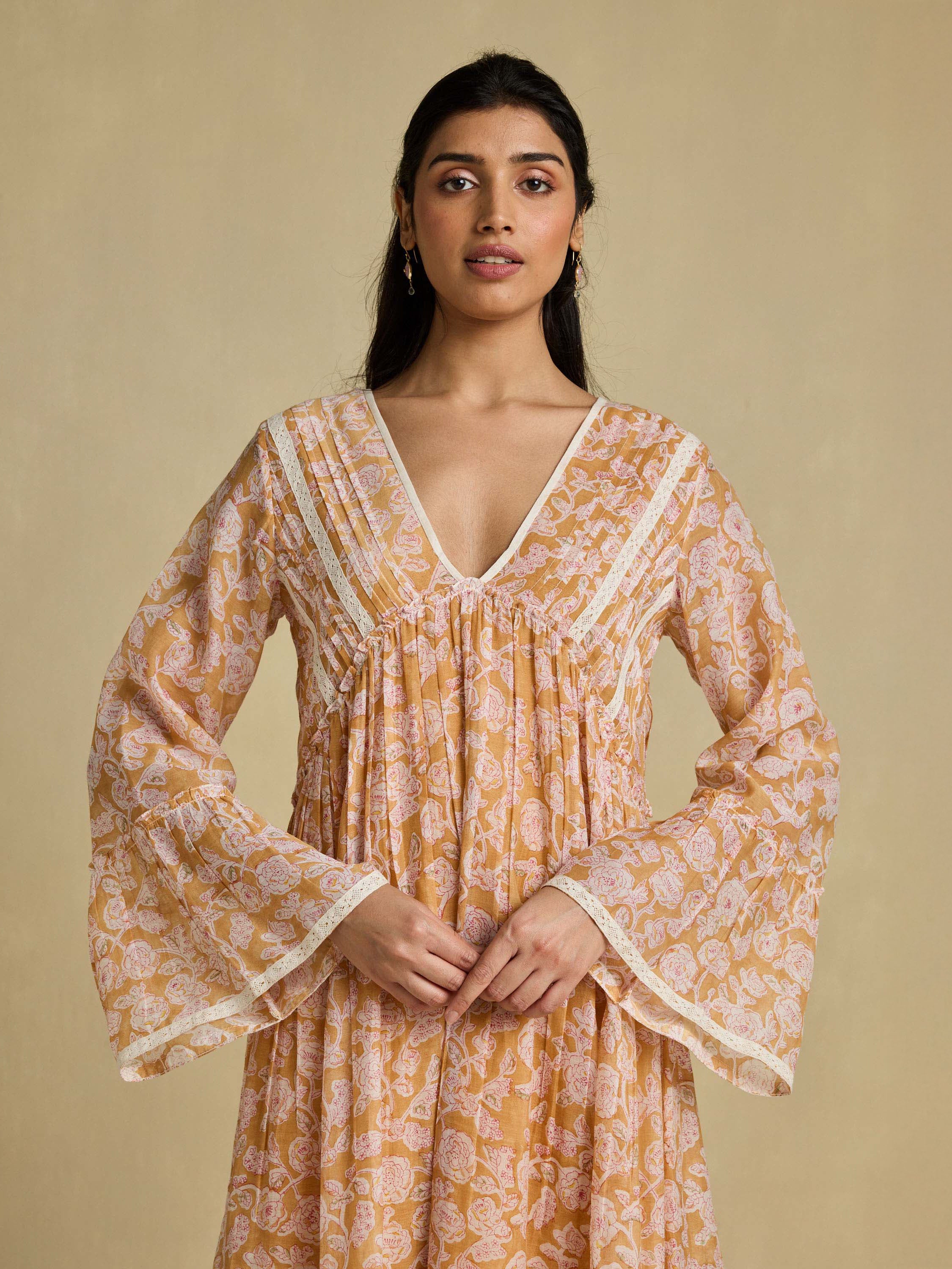 Apricot Reverie Maxi Dress