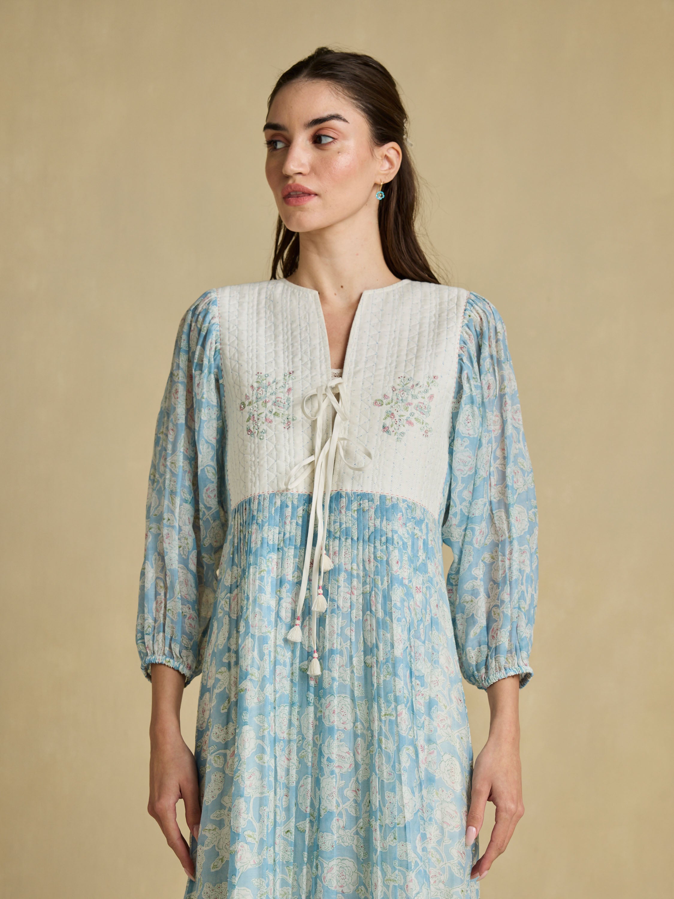Azure Sky Quilted Dress