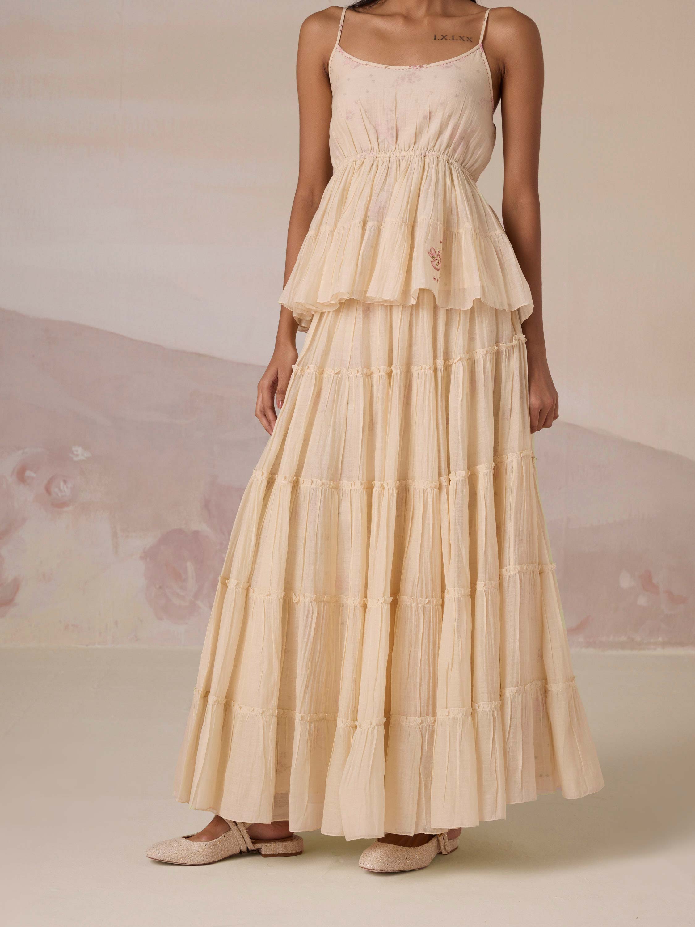 Peach Tree Tier Skirt