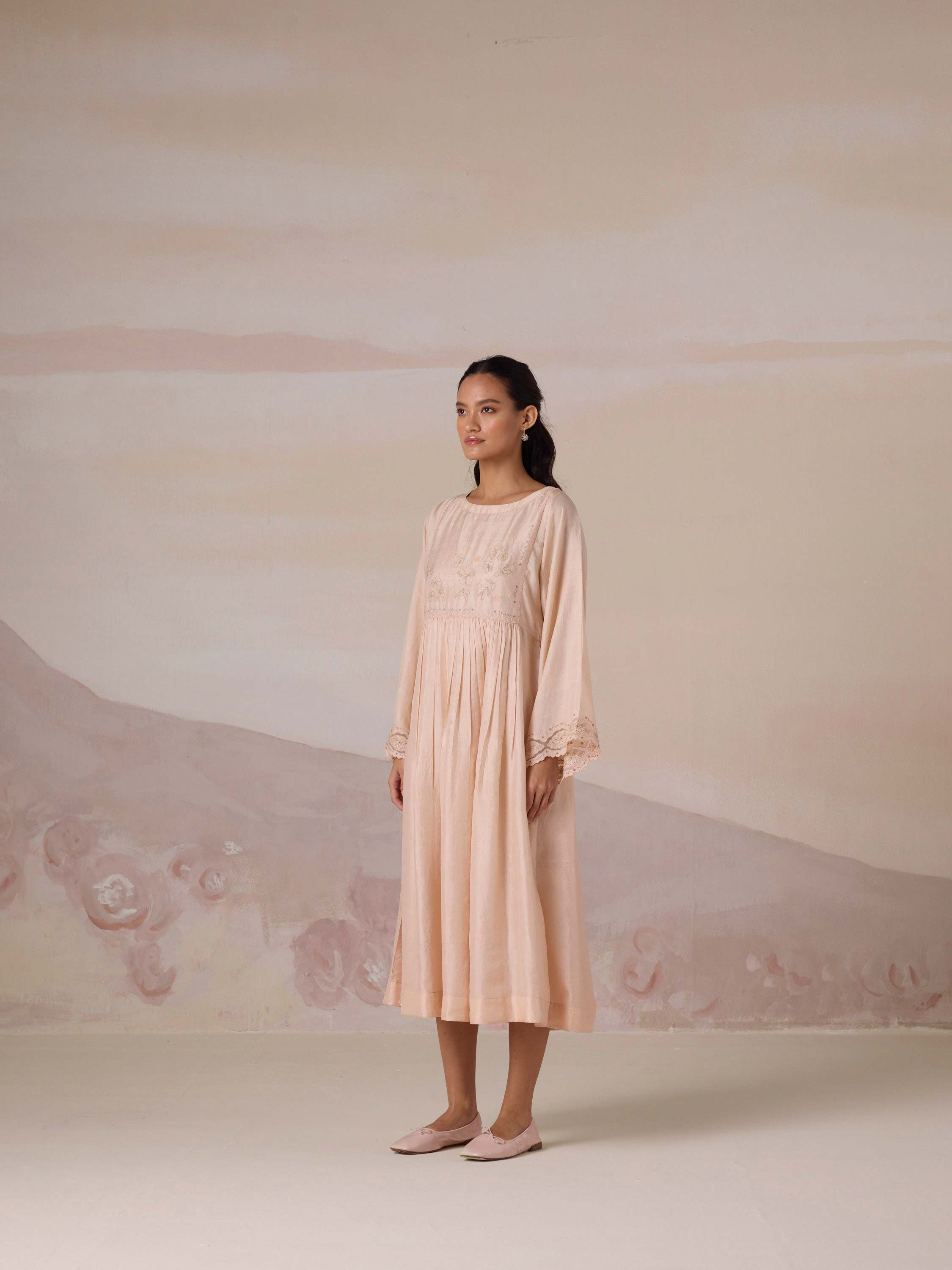Sewn in Silk Kaftan Dress