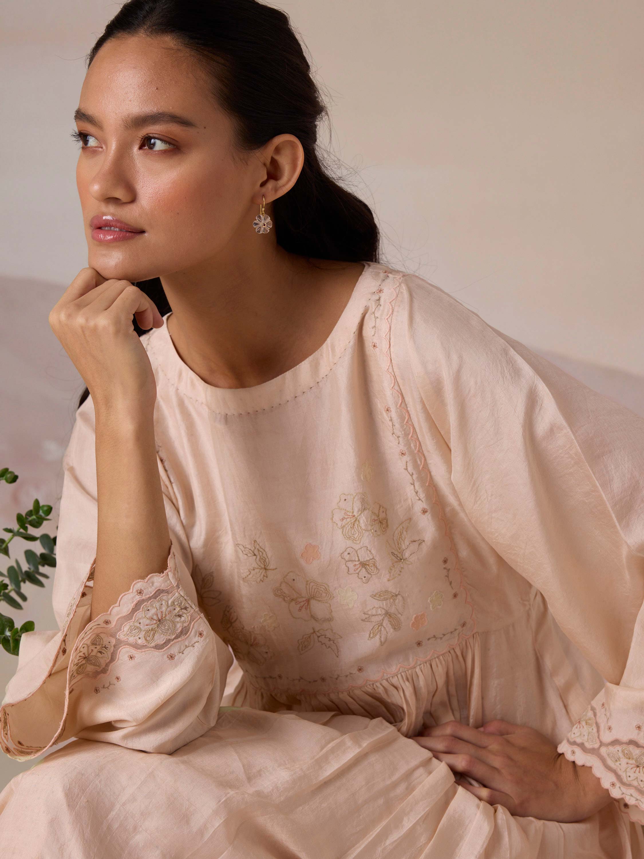 Sewn in Silk Kaftan Dress