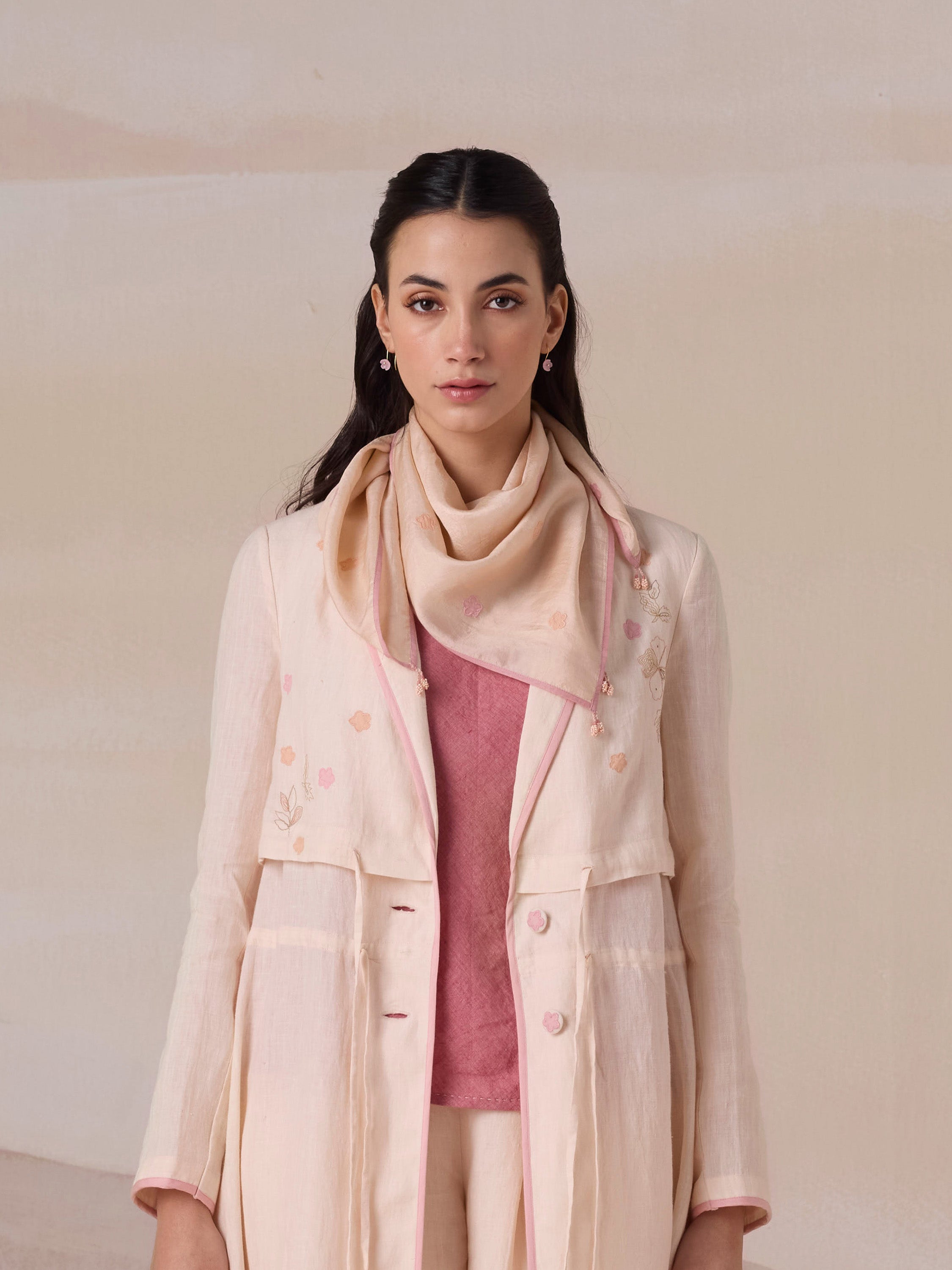 Trace Petals Silk Scarf