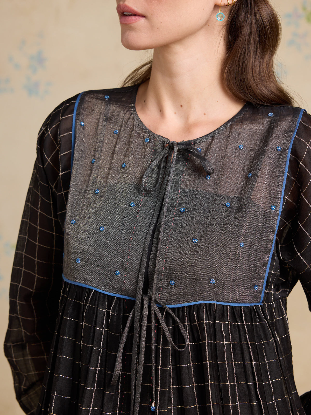 Noir Gathered Top