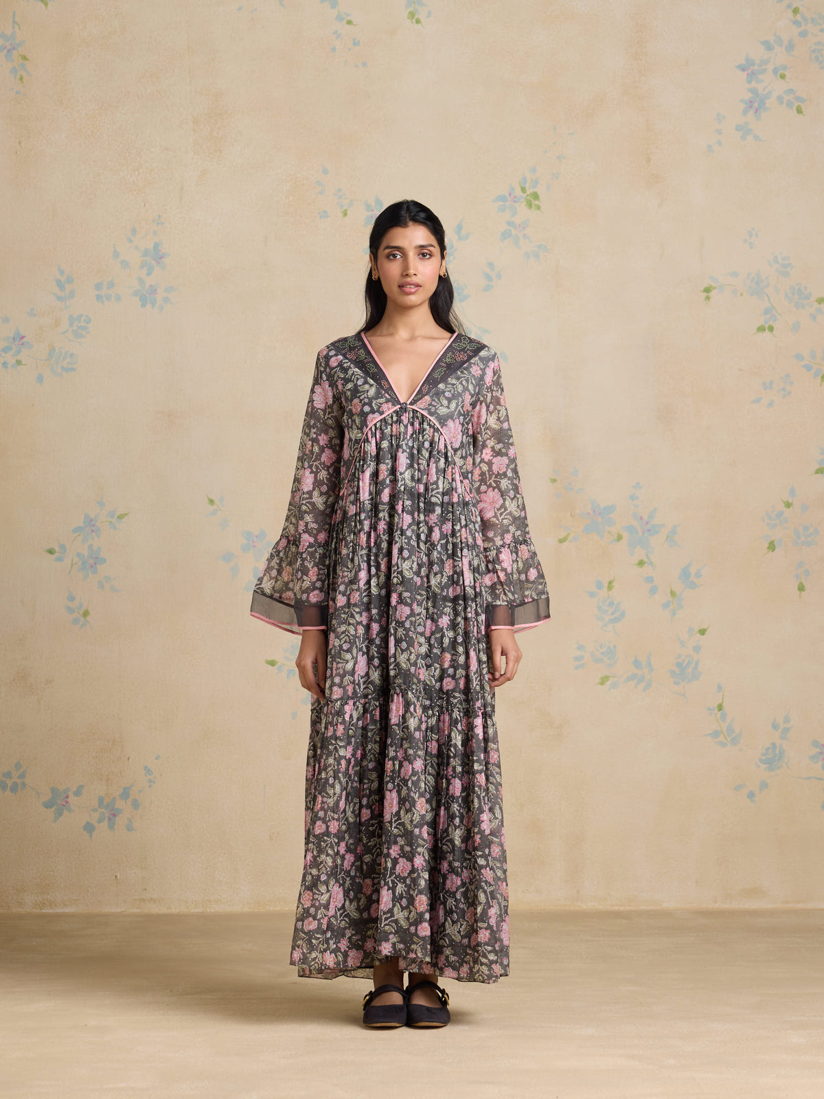 Shadow Bloom Maxi Dress