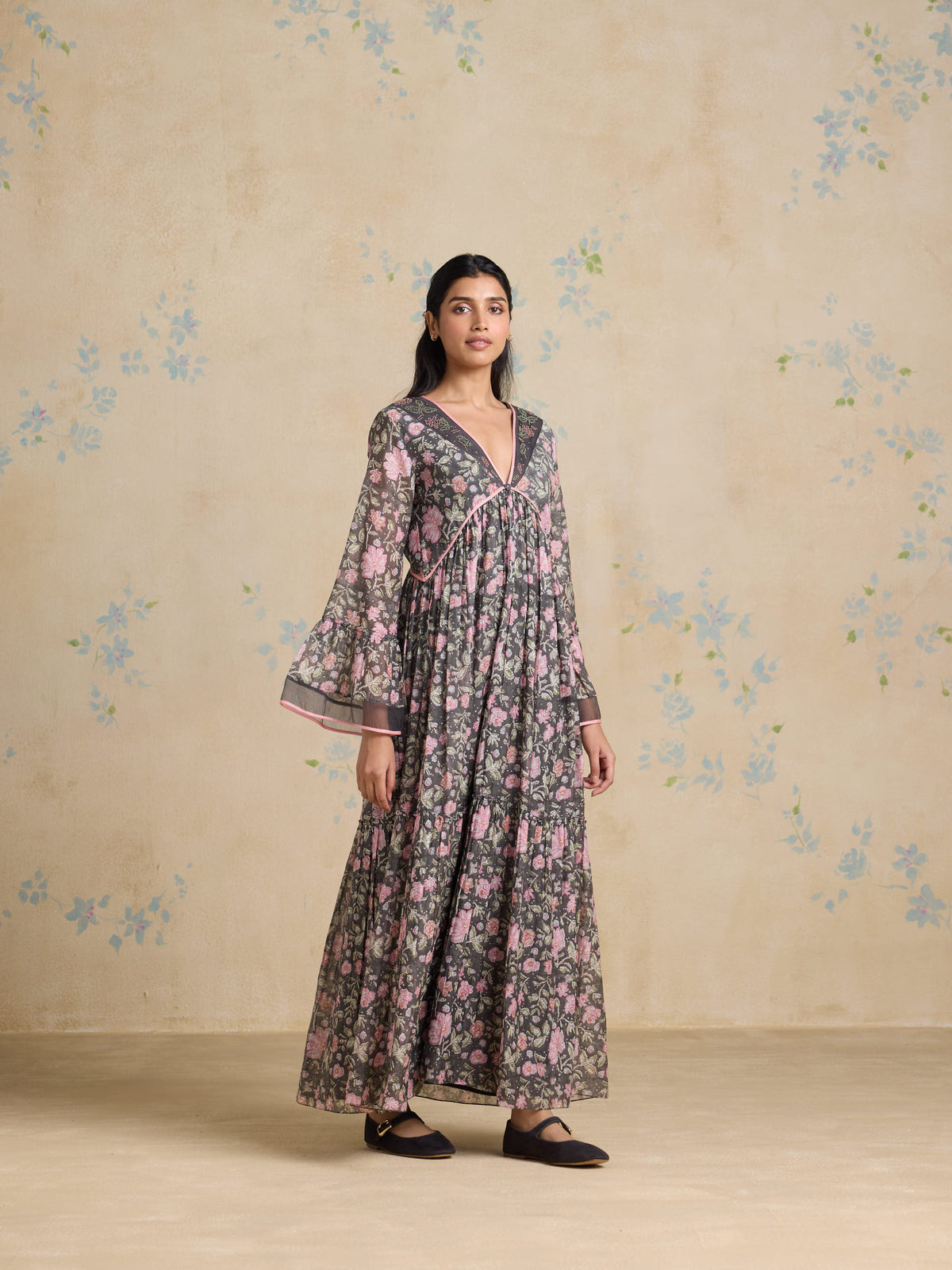 Shadow Bloom Maxi Dress