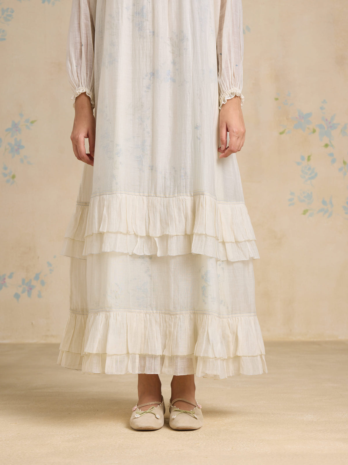 Boho Layered Ruffle Maxi