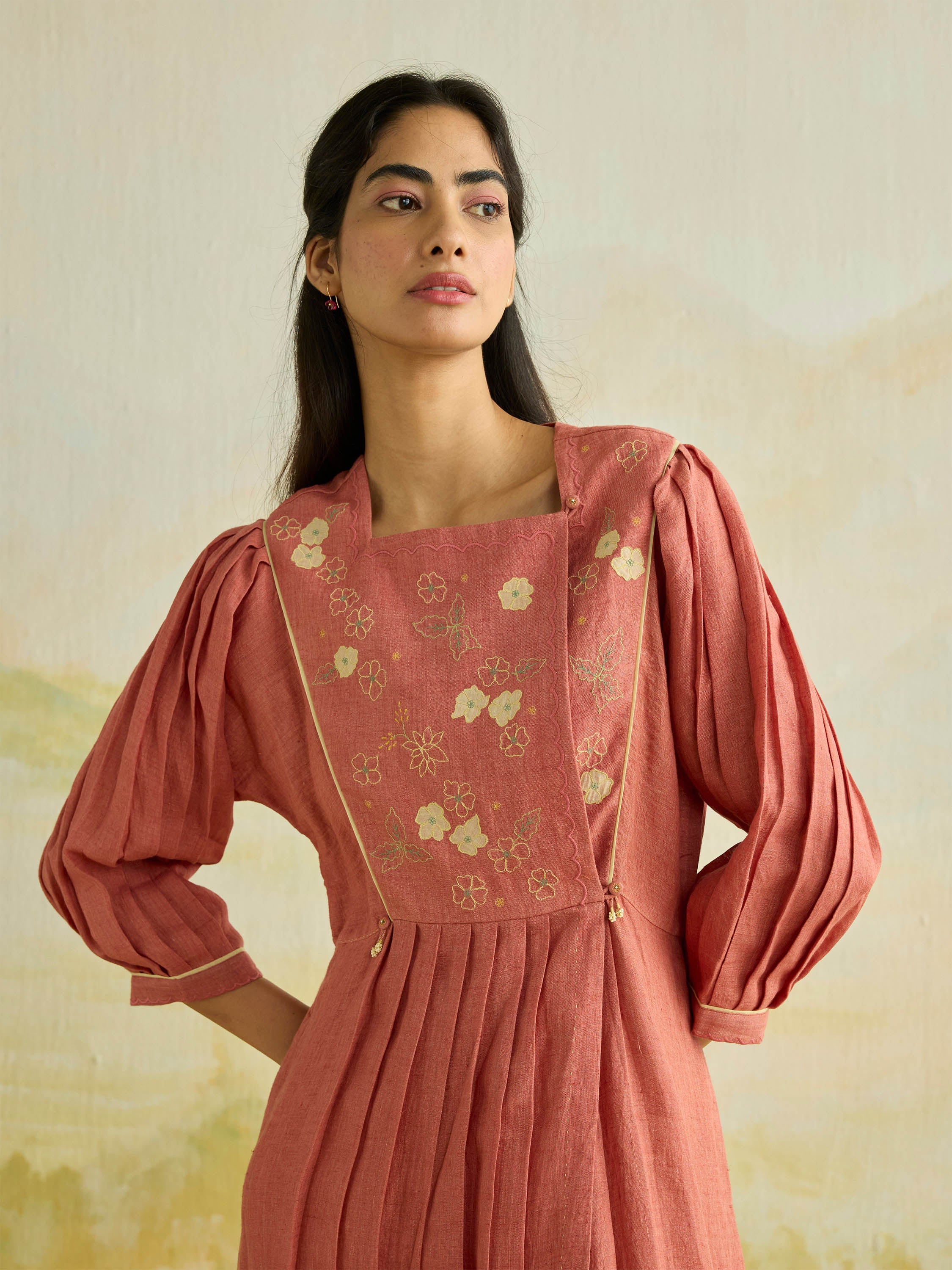 Clayrose Linen Midi Dress