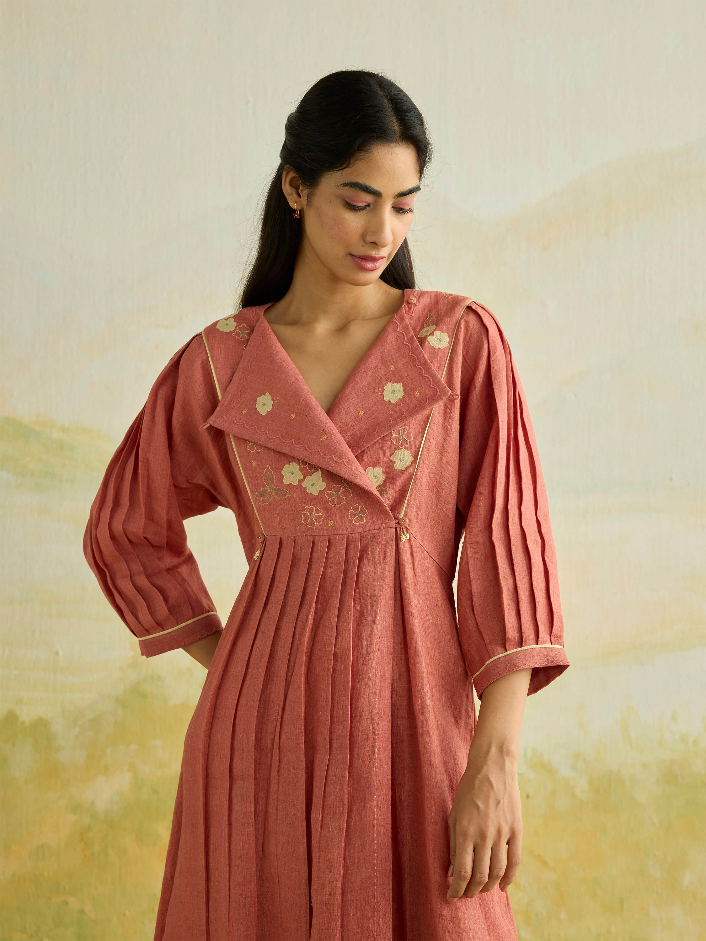 Clayrose Linen Midi Dress