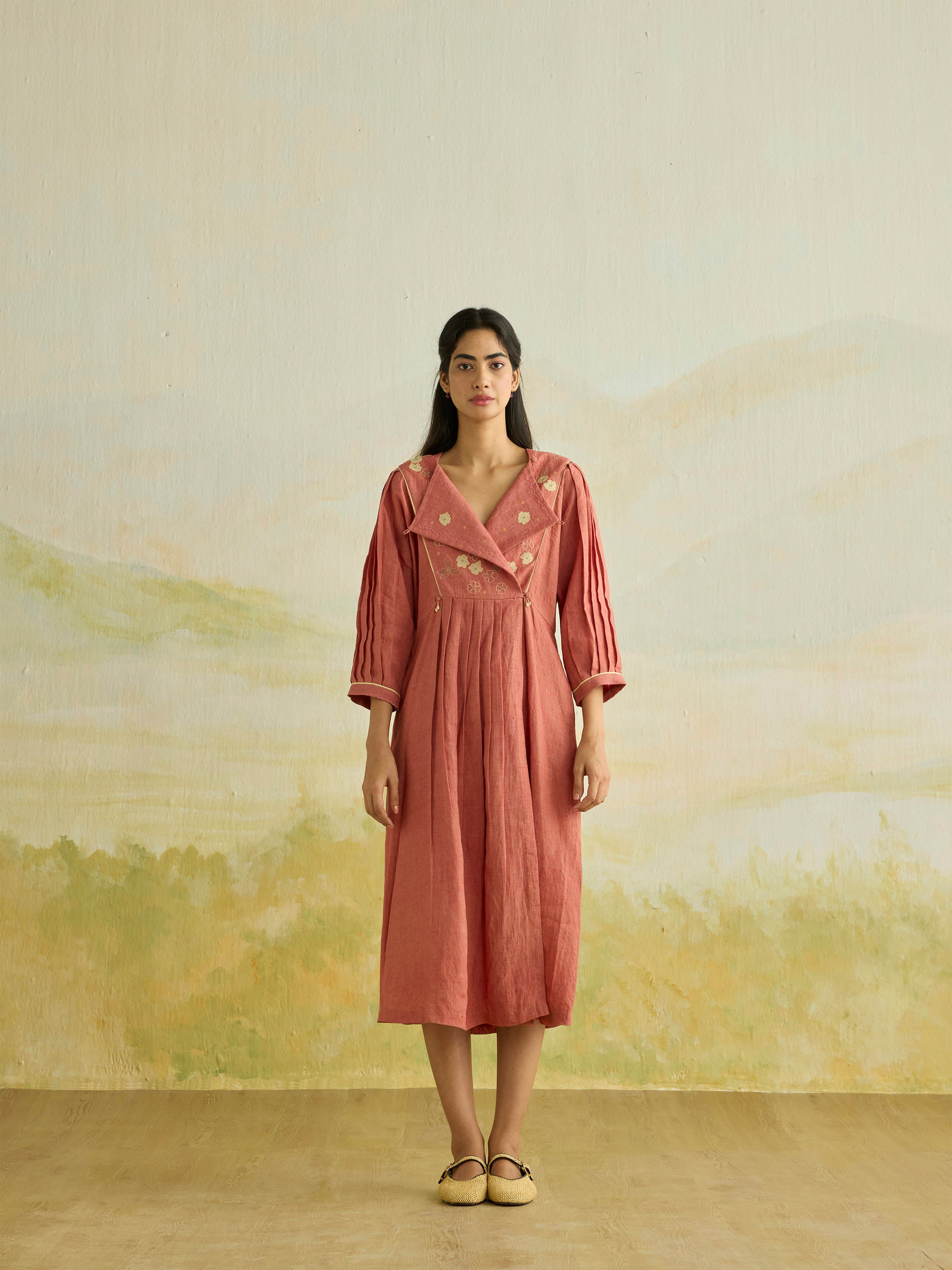 Clayrose Linen Midi Dress