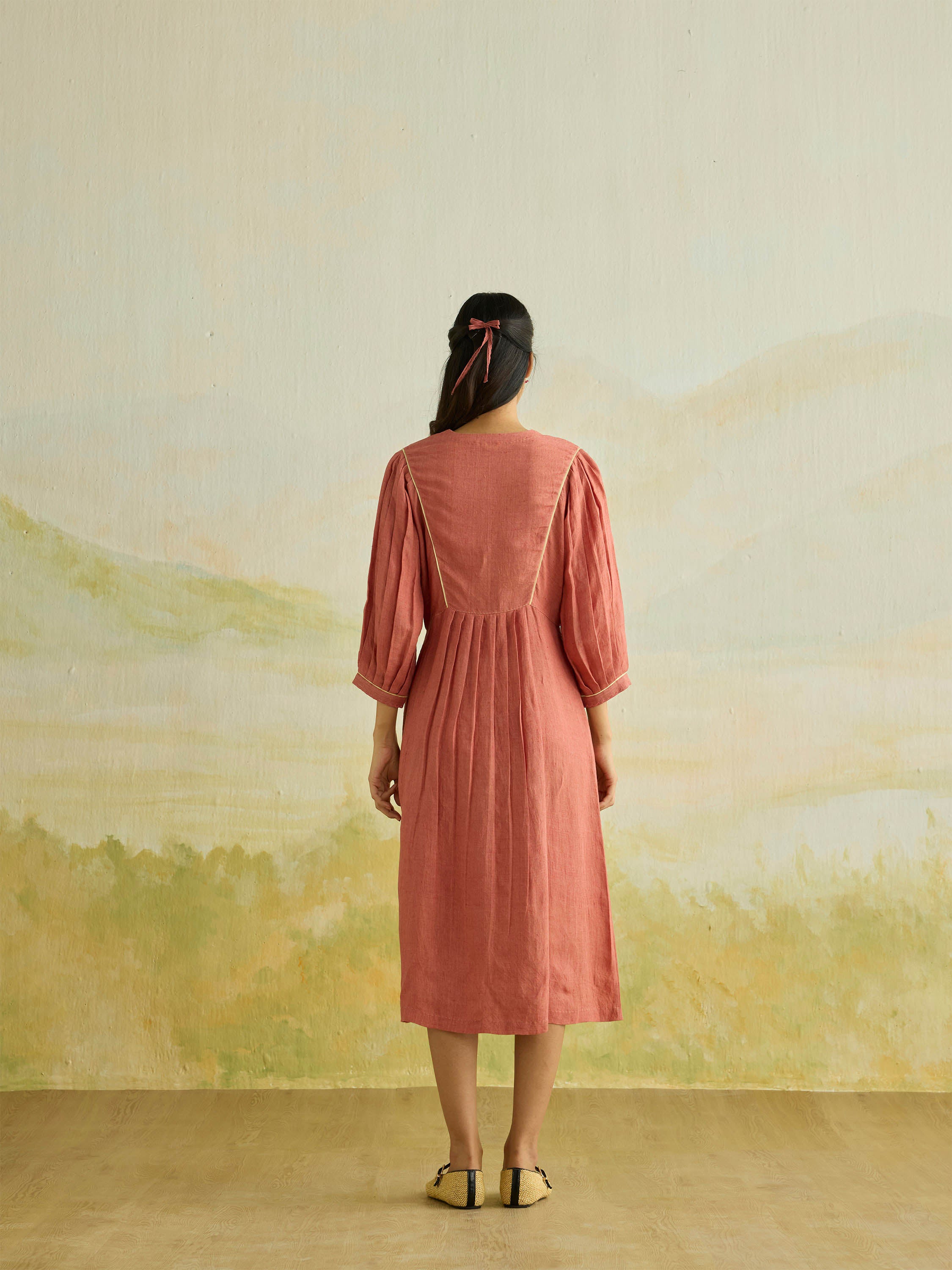 Clayrose Linen Midi Dress