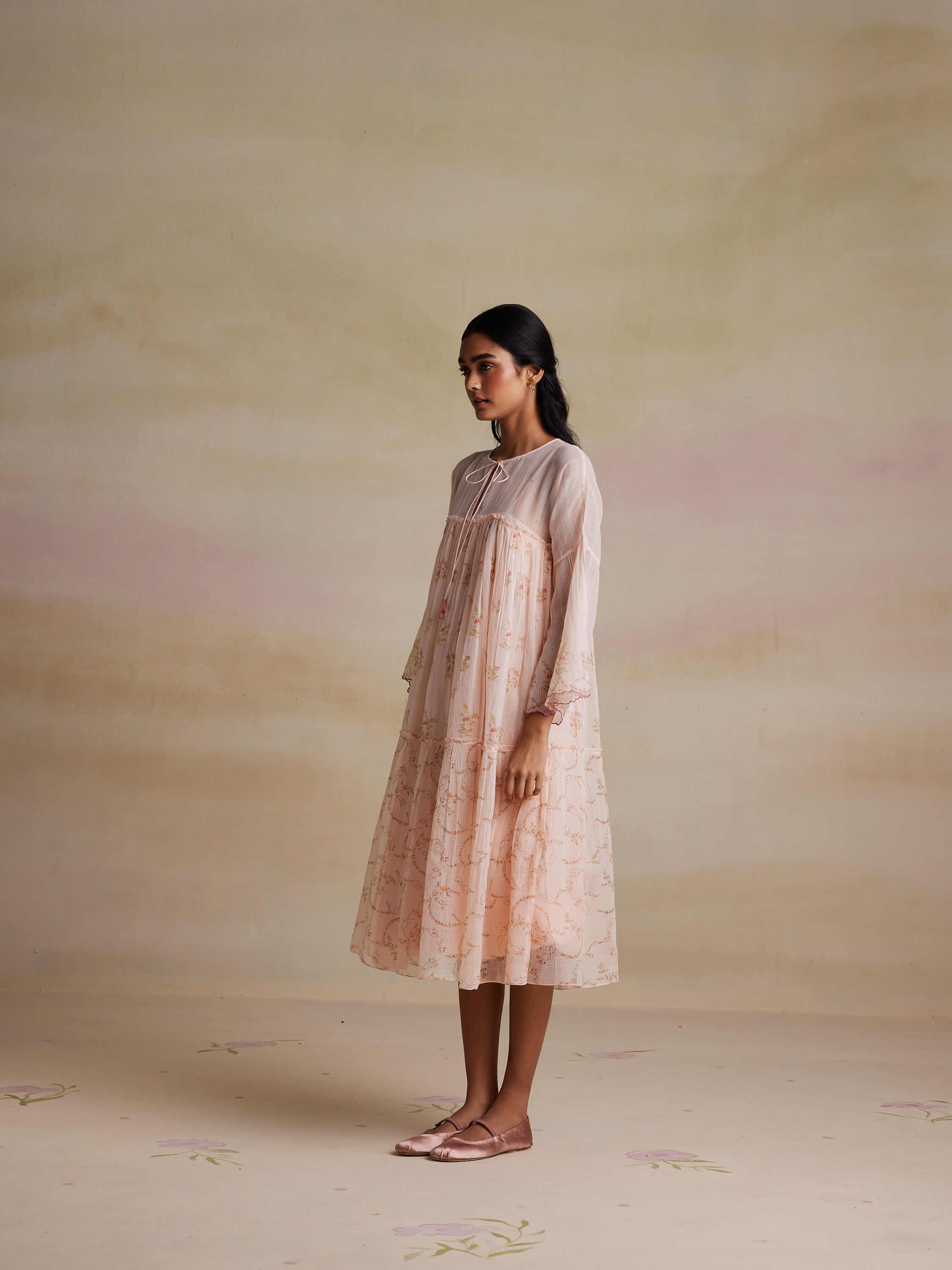Cordelia Peach Dress - Image 3